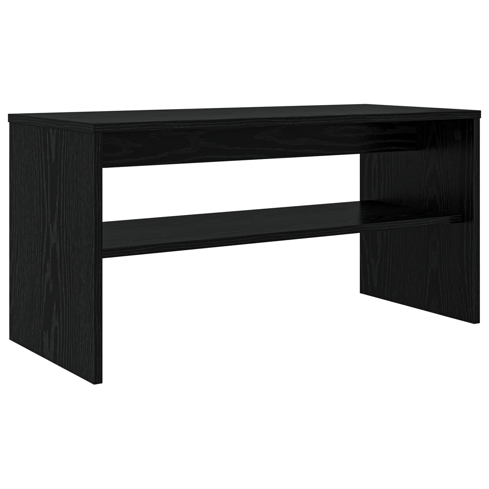 vidaXL Móvel para TV Carvalho Preto 80 x 35 x 40 cm - 606162095