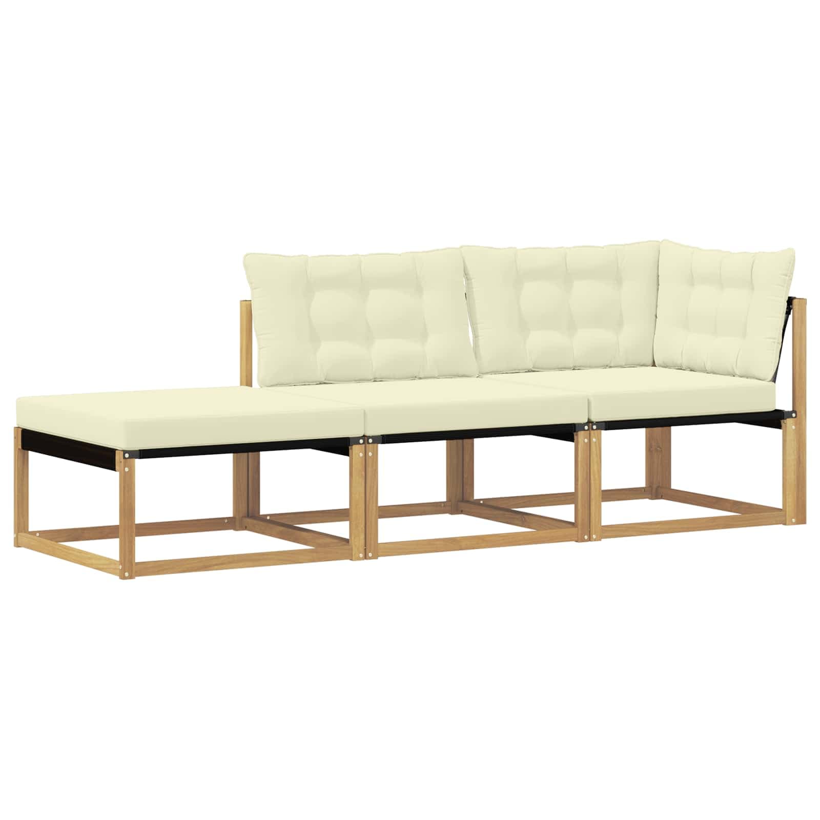 vidaXL Unidades de Sofá Seccional Branco 241,5 x 83 x 73 cm