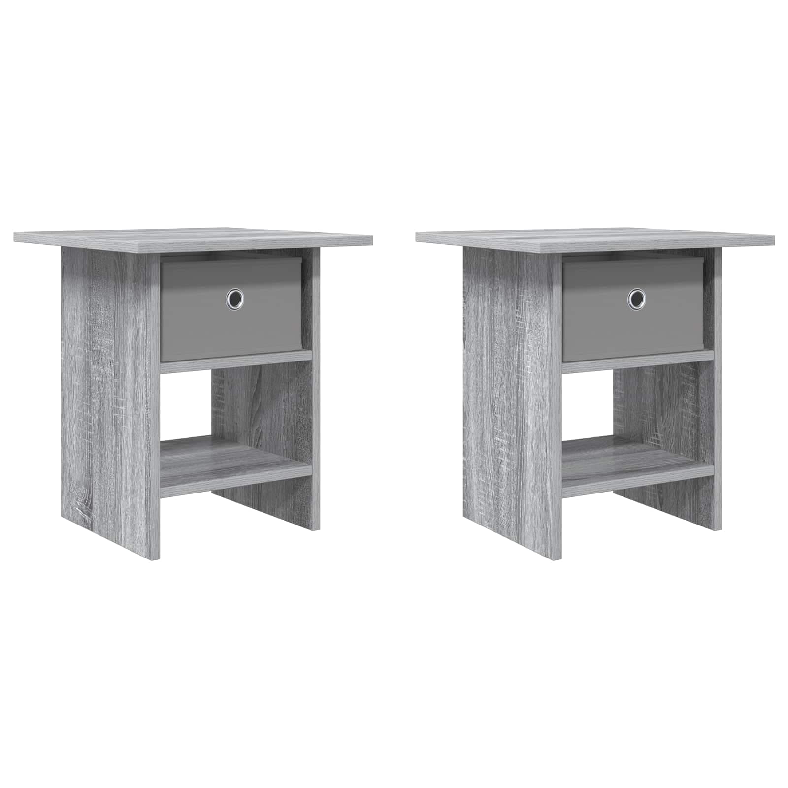vidaXL Mesa-de-cabeceira 2 unid. Cinza Sonoma 41 x 40 x 45 cm