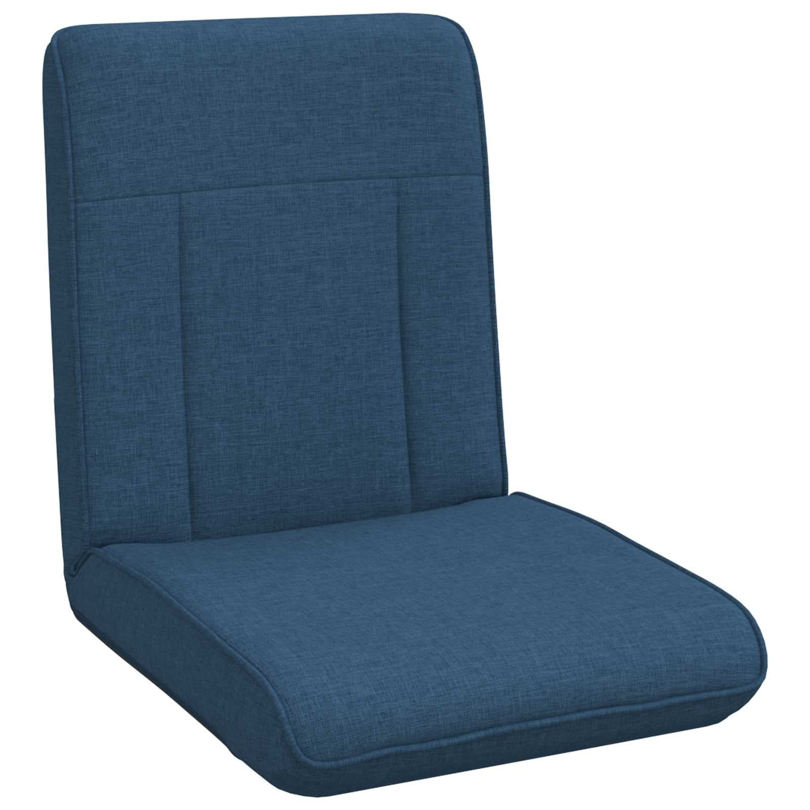 vidaXL Cadeira de chão ajustável Azul Tecido