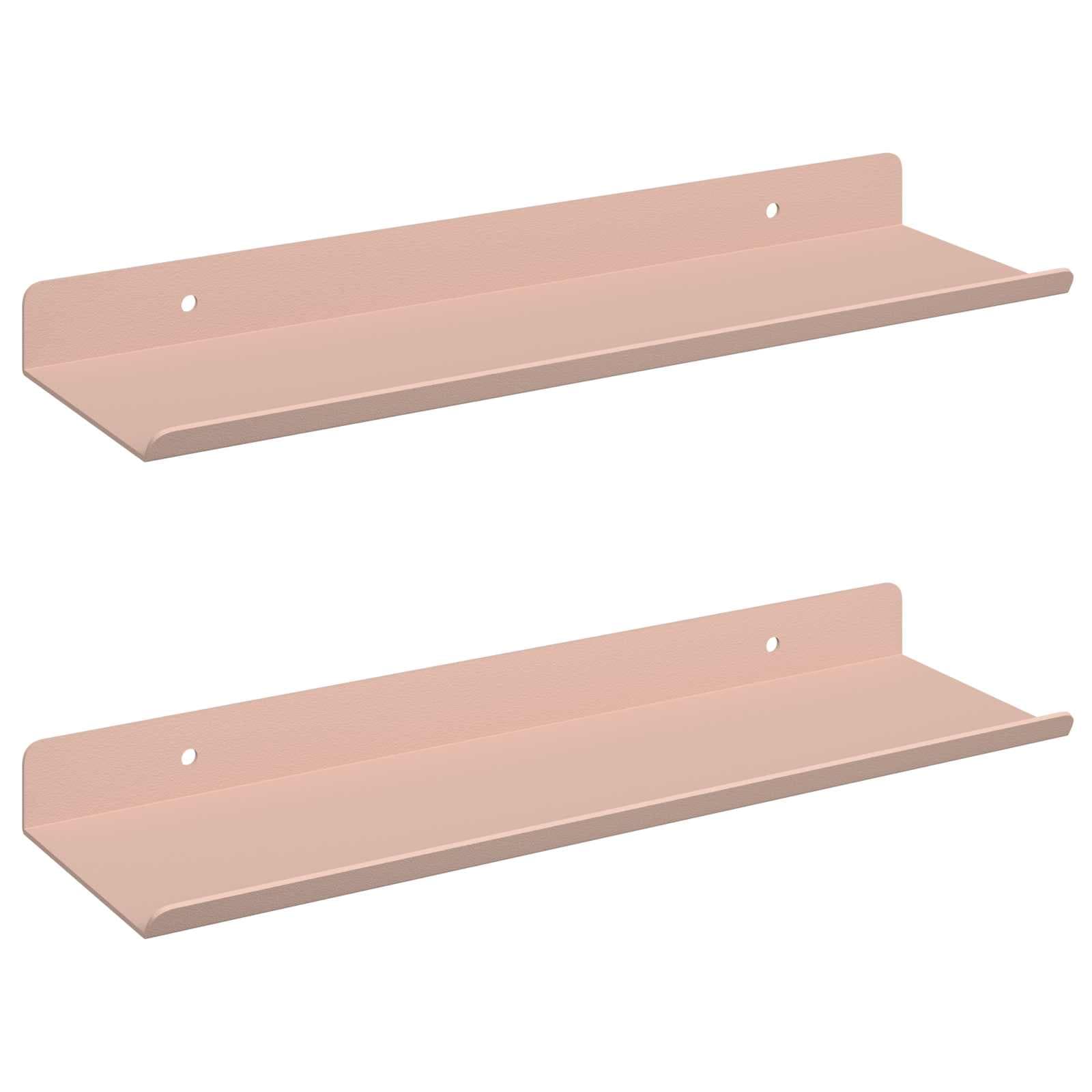 vidaXL Prateleira Flutuante 2 pcs Rosa 30 x 9 x 2,5 cm Aço