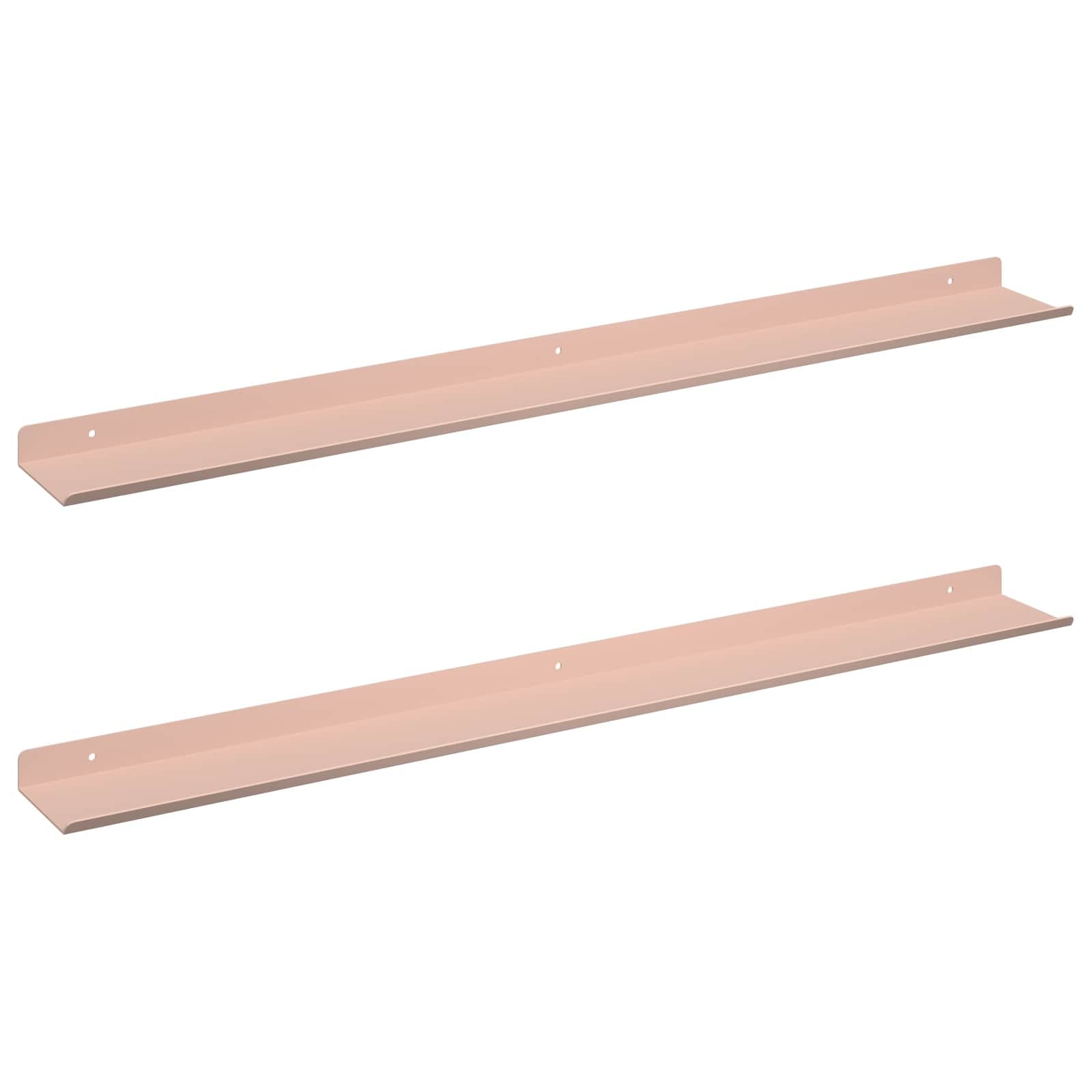 vidaXL Prateleira Flutuante Montagem na parede 2 pcs Rosa