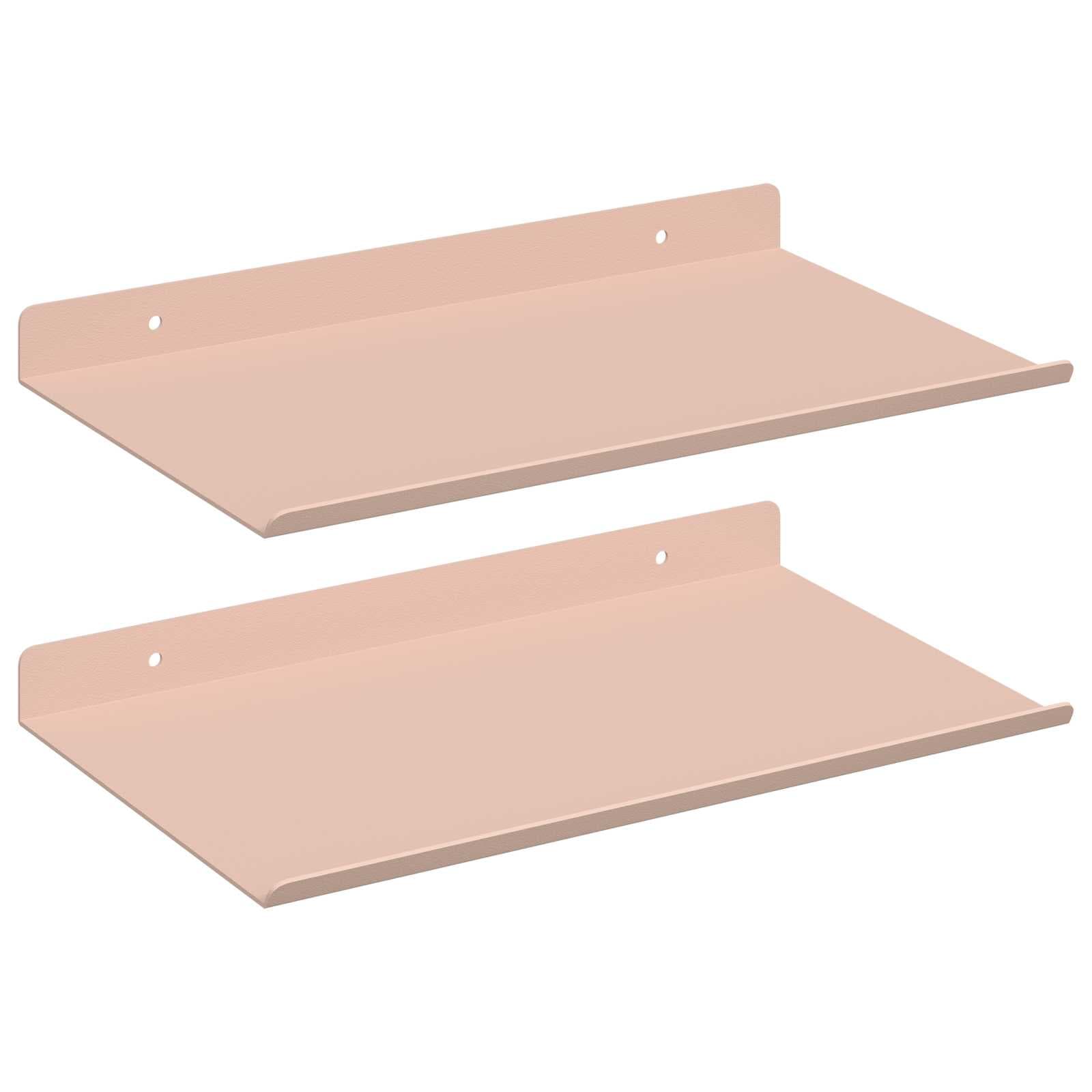 vidaXL Prateleira Flutuante 2 pcs Rosa 30 x 18 x 2,5 cm Aço