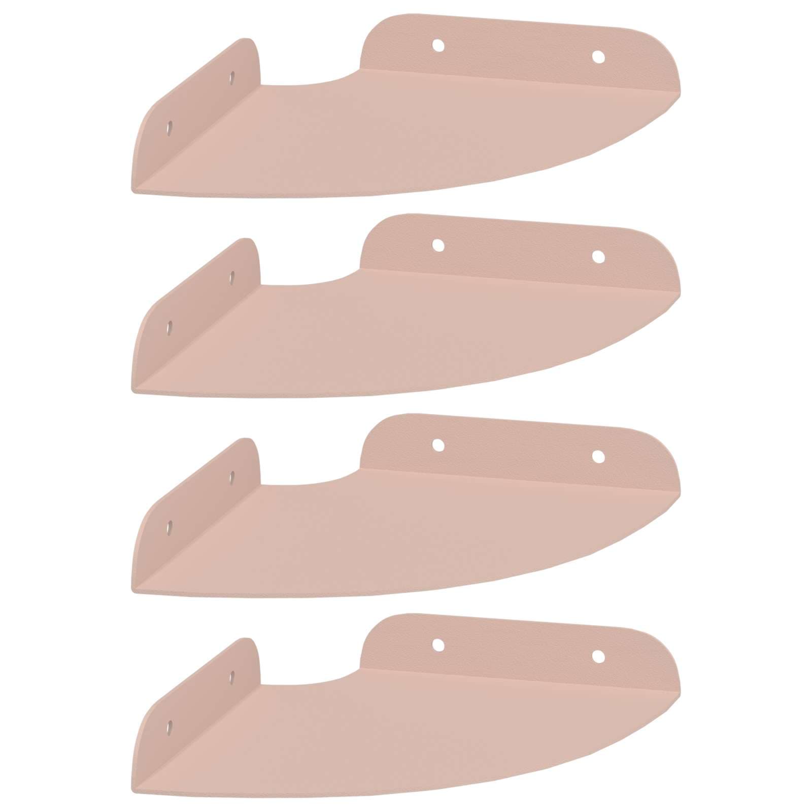 vidaXL Prateleira Flutuante com prateleira 4 pcs Rosa 15 x 15 x 2 cm