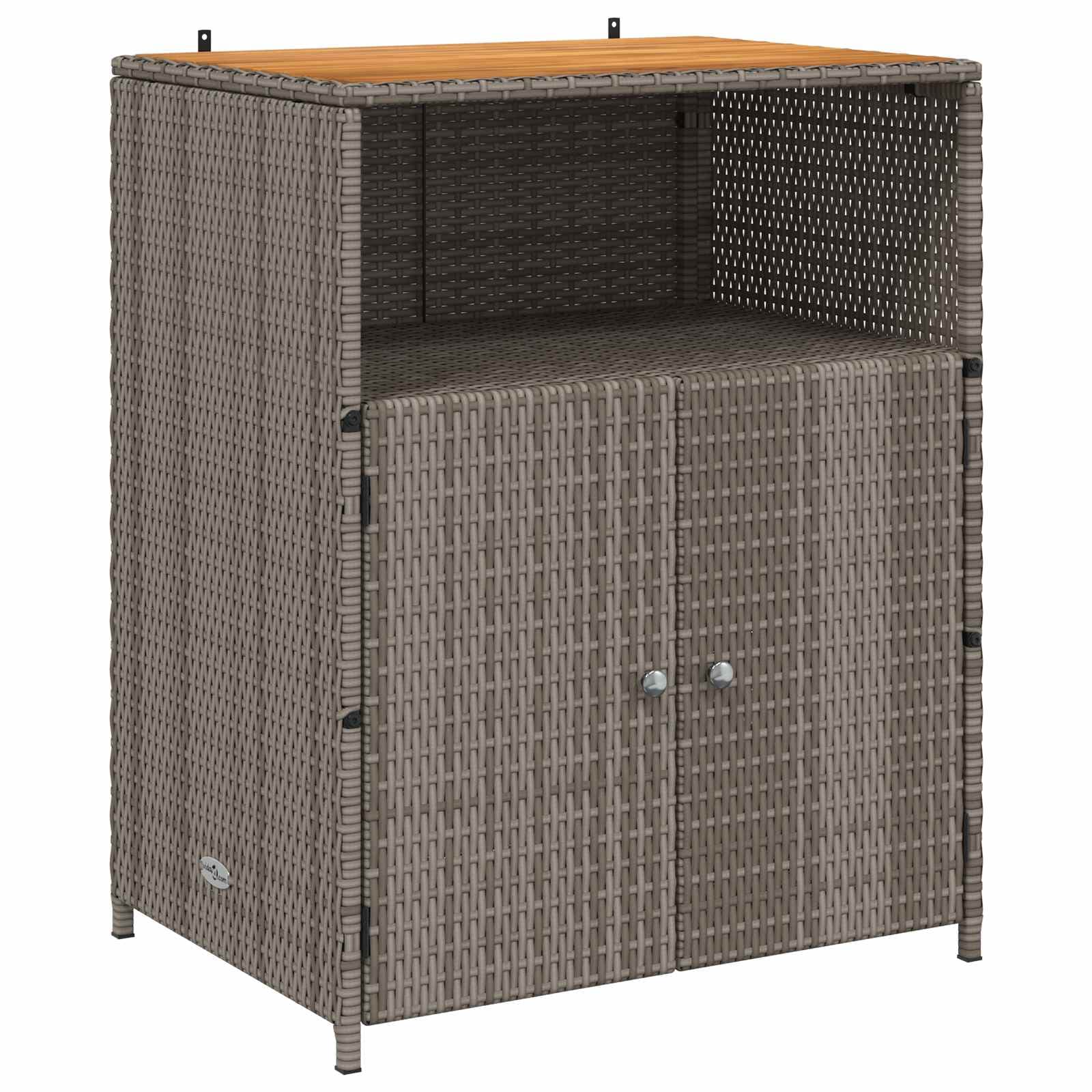 vidaXL Armário Cinzeto 70 x 50 x 87 cm Poliéster e Rattan Roly