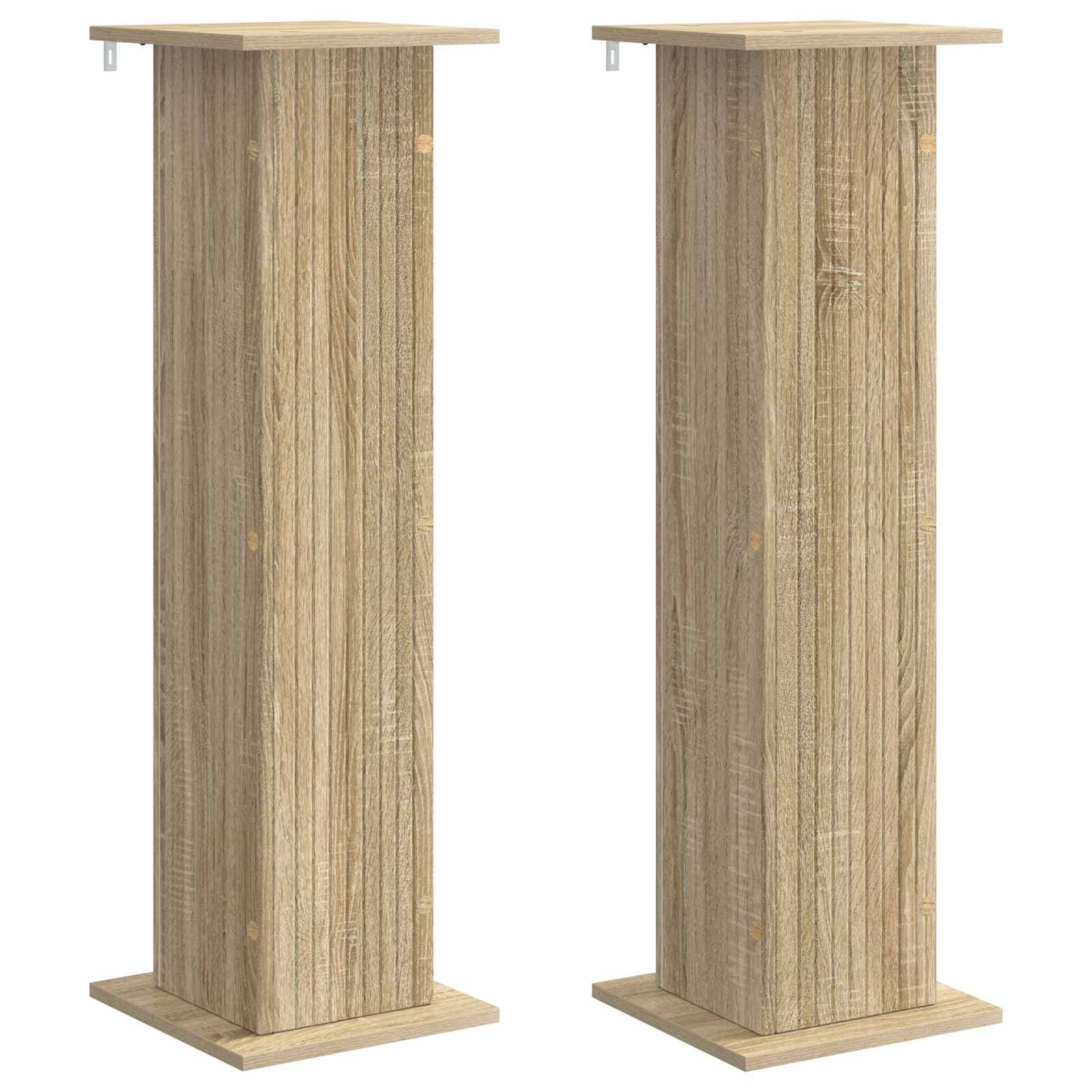vidaXL Suporte para Plantas 2 pcs Carvalho Sonoma 30,5 x 30 x 100,5 cm