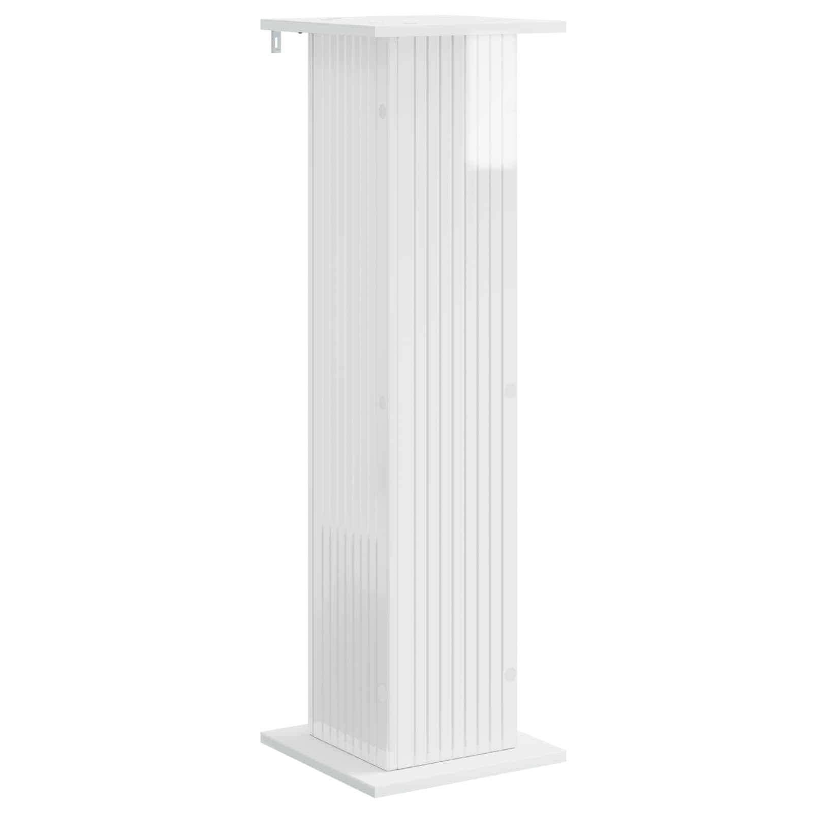 vidaXL Suporte para Plantas Branco Brilhante 30,5 x 30 x 100,5 cm