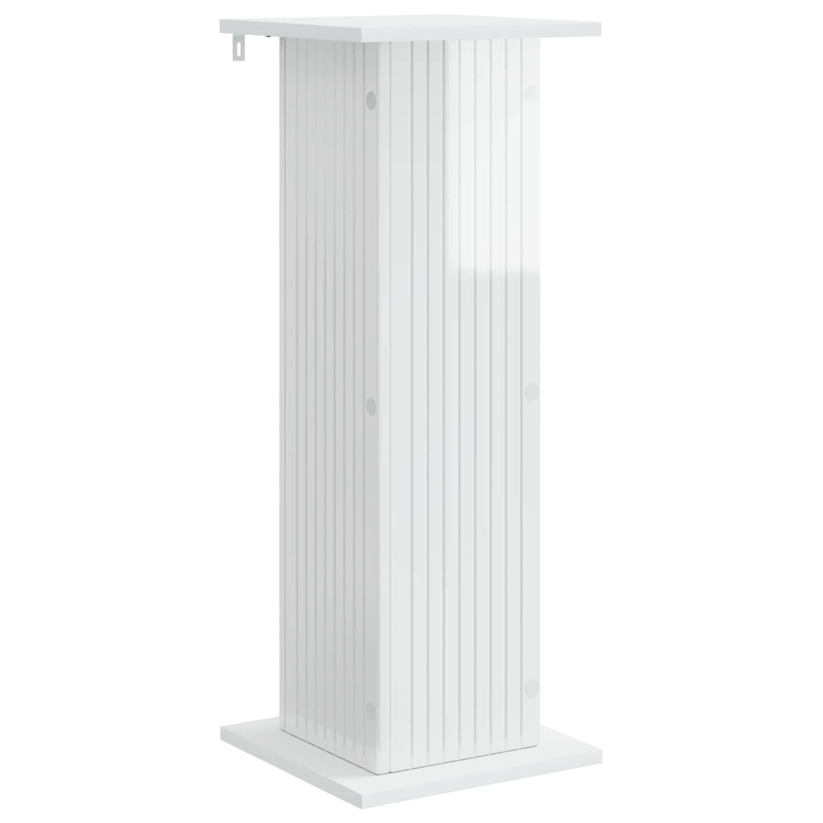 vidaXL Suporte para Plantas Branco Brilhante 30,5 x 30 x 80,5 cm