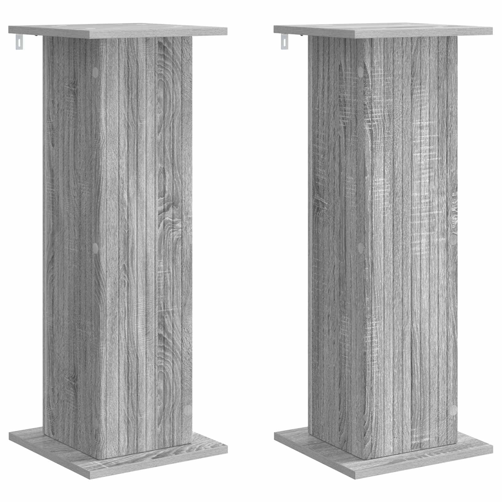 vidaXL Suporte para Plantas 2 pcs Sonoma Cinzento 30,5 x 30 x 80,5 cm