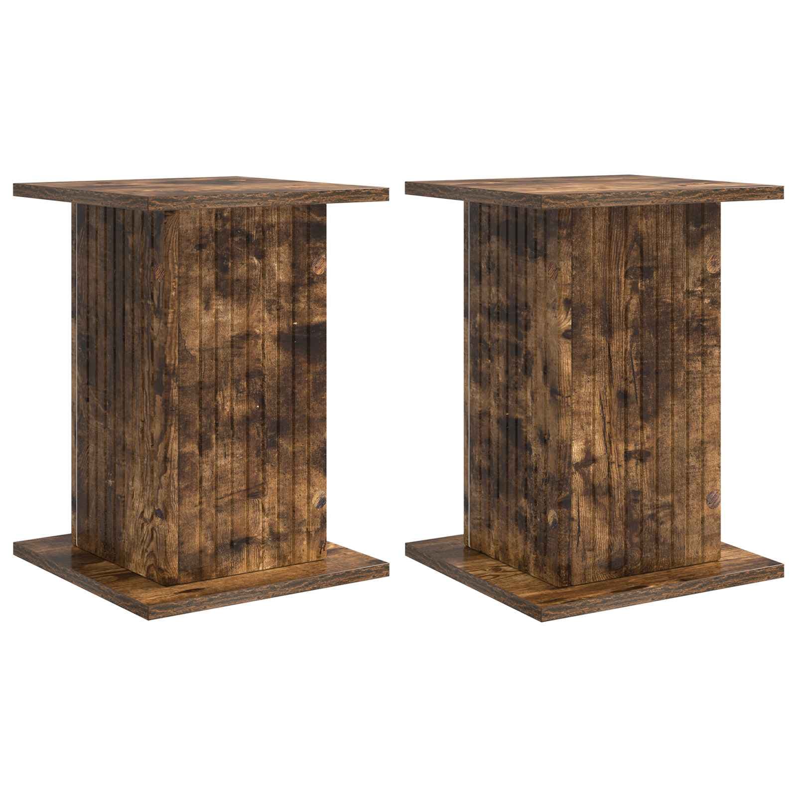 vidaXL Suporte para Plantas 2 pcs Carvalho Fumado 30,5 x 30 x 43 cm
