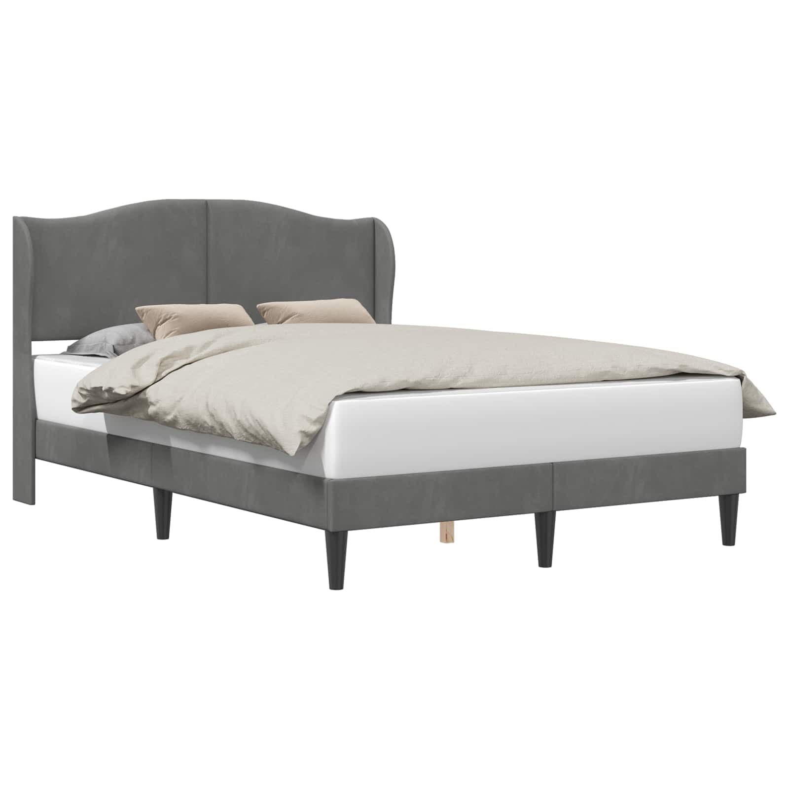 vidaXL Estrutura da Cama Cinzento-Escuro 140 x 200 cm Veludo
