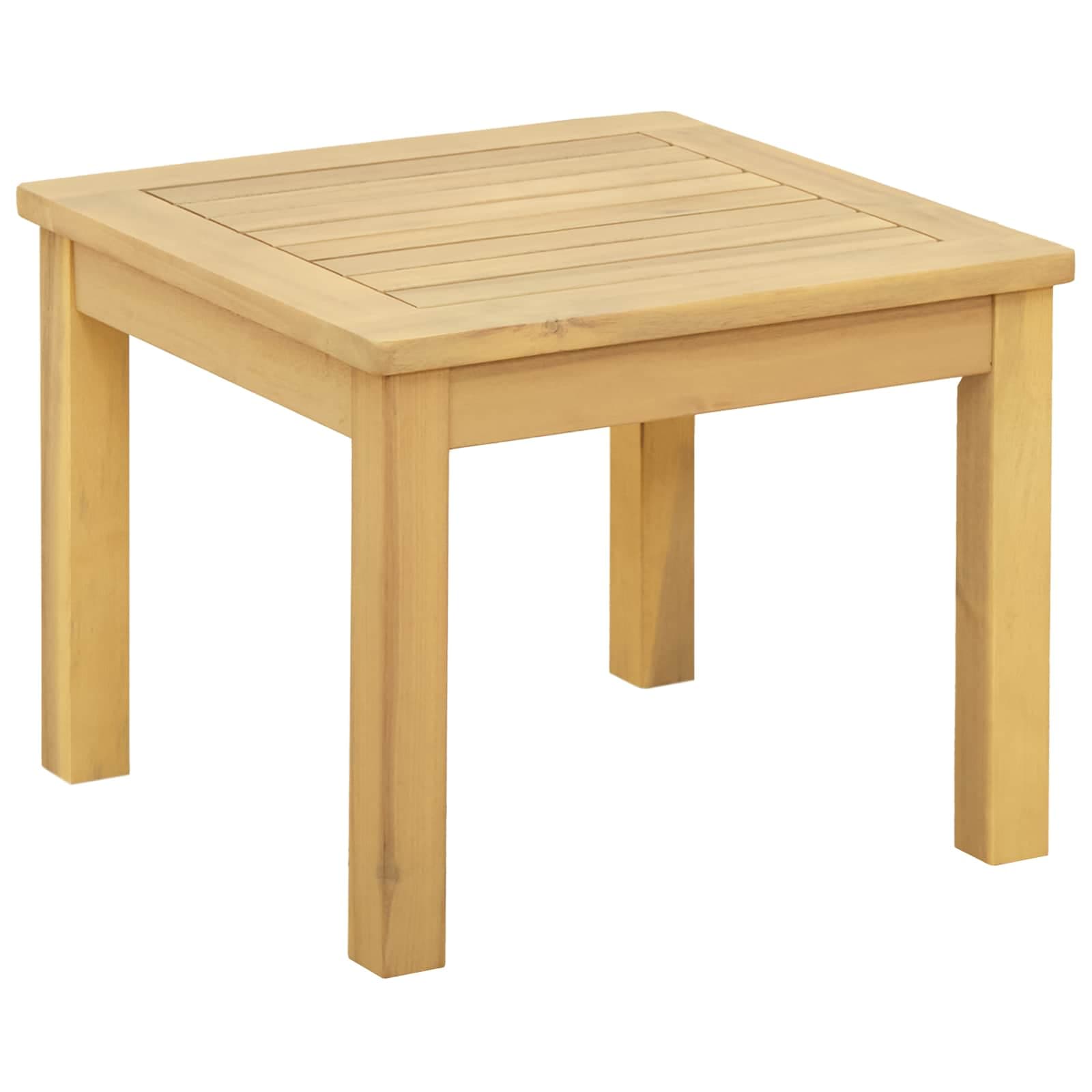vidaXL Mesa de centro Acácia clara 45 x 45 x 36 cm