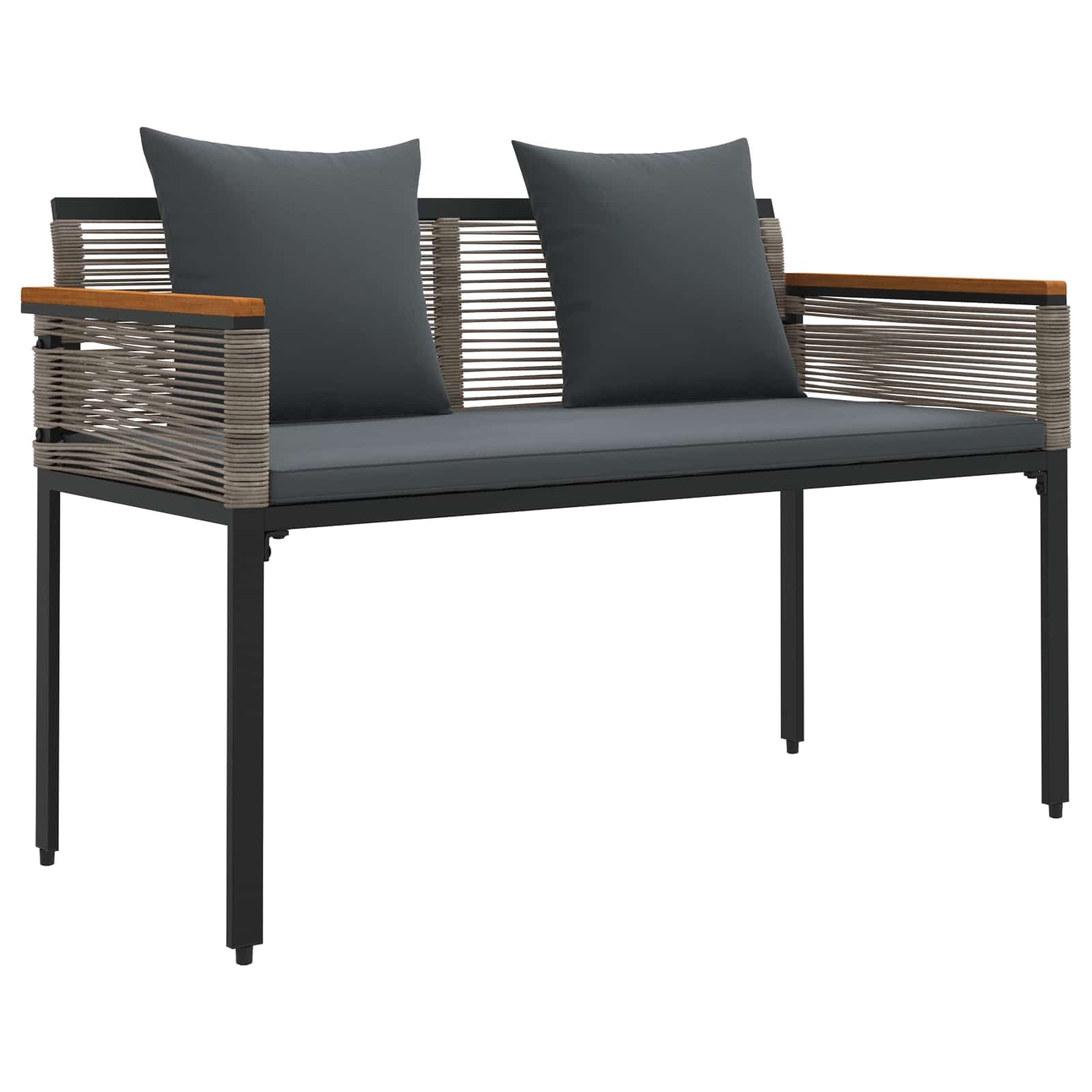 vidaXL Banco de exterior Cinza e Cinza Escuro 117 x 54 x 74.5 cm