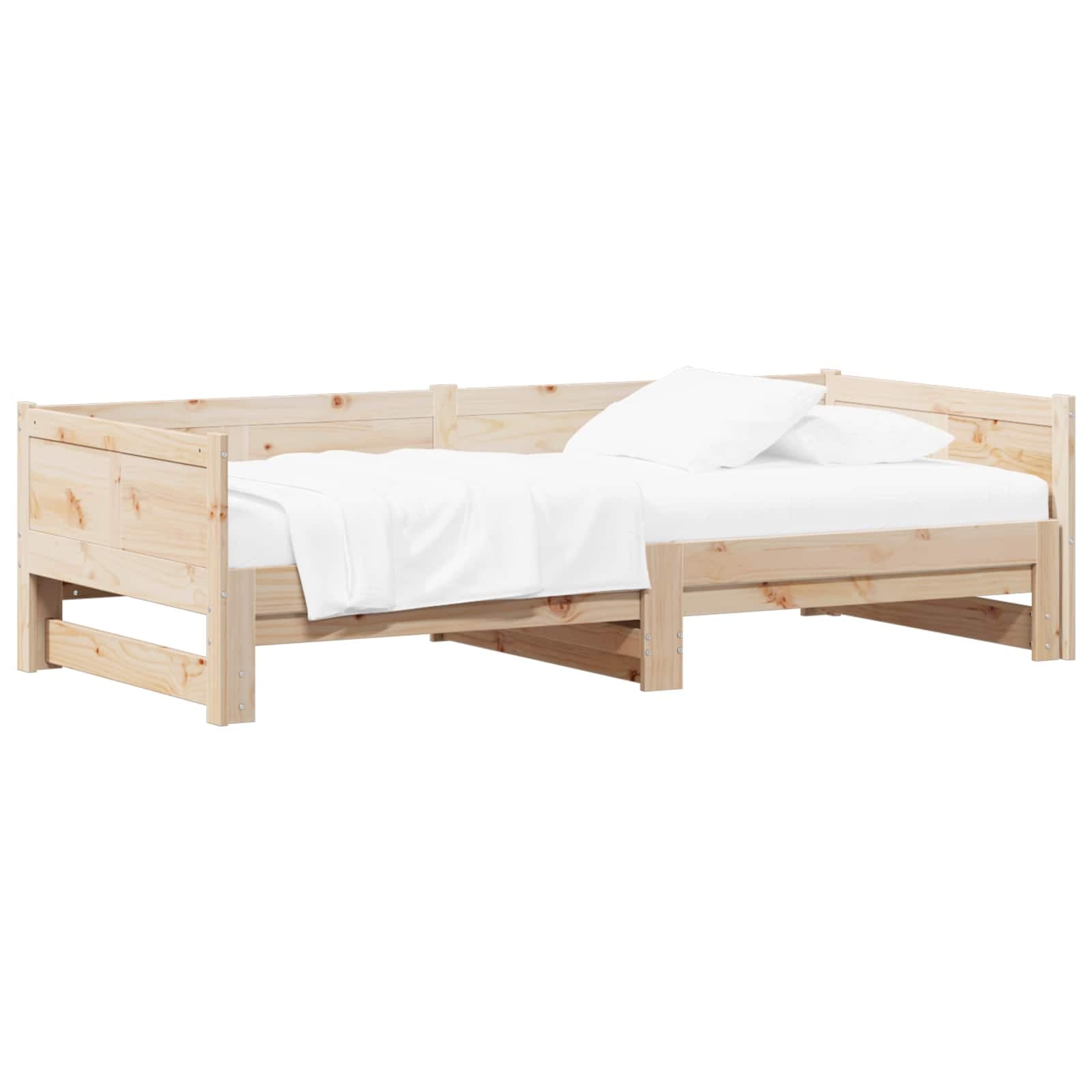 vidaXL Cama Dia Rebatível Natural 180 x 200 cm