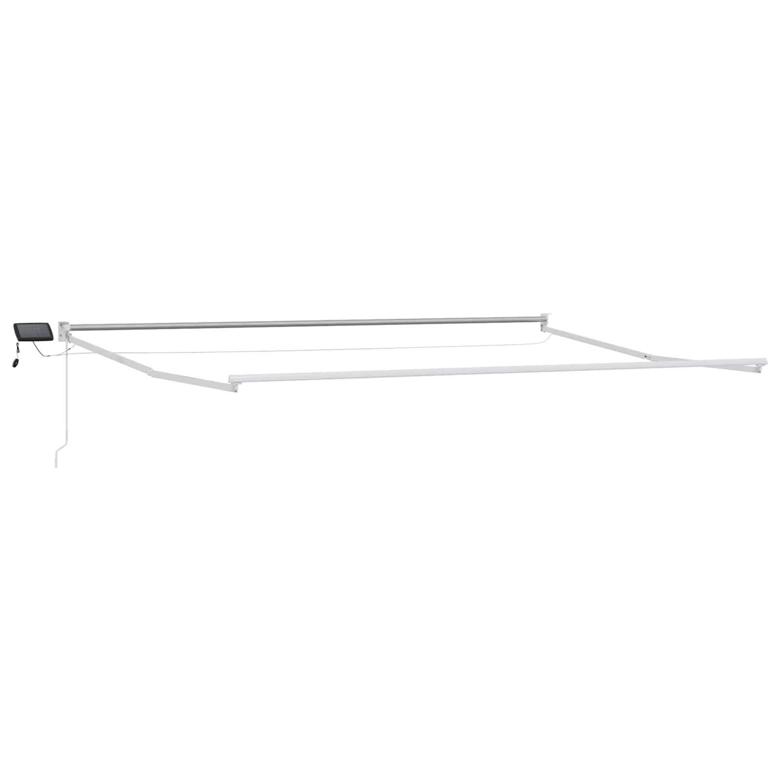 vidaXL Estrutura do Toldos Retráteis Elétricos Branco 4 x 2 m Alumínio