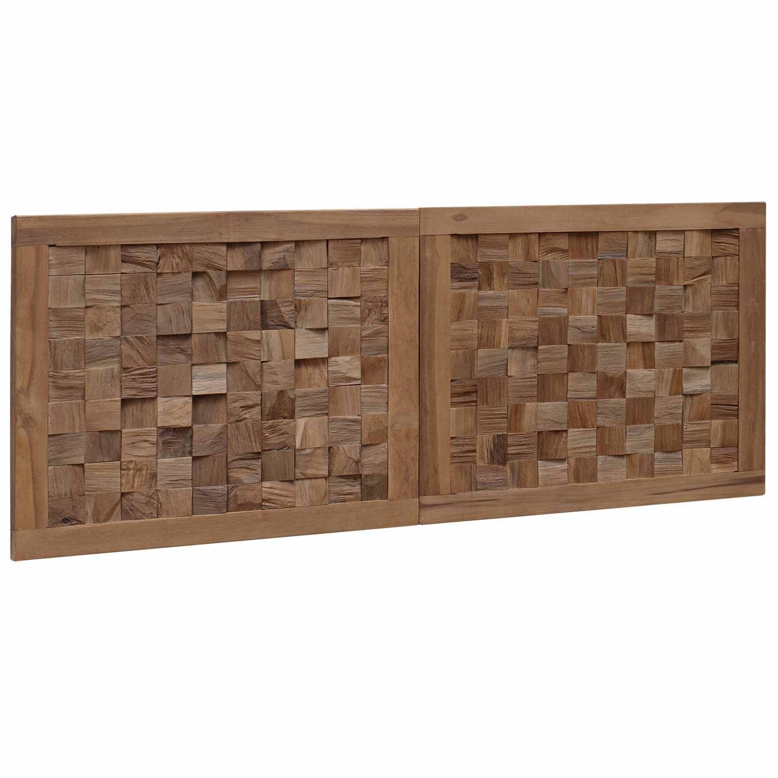 vidaXL Cabeceira Natural 120 cm Madeira de Teca Sólida