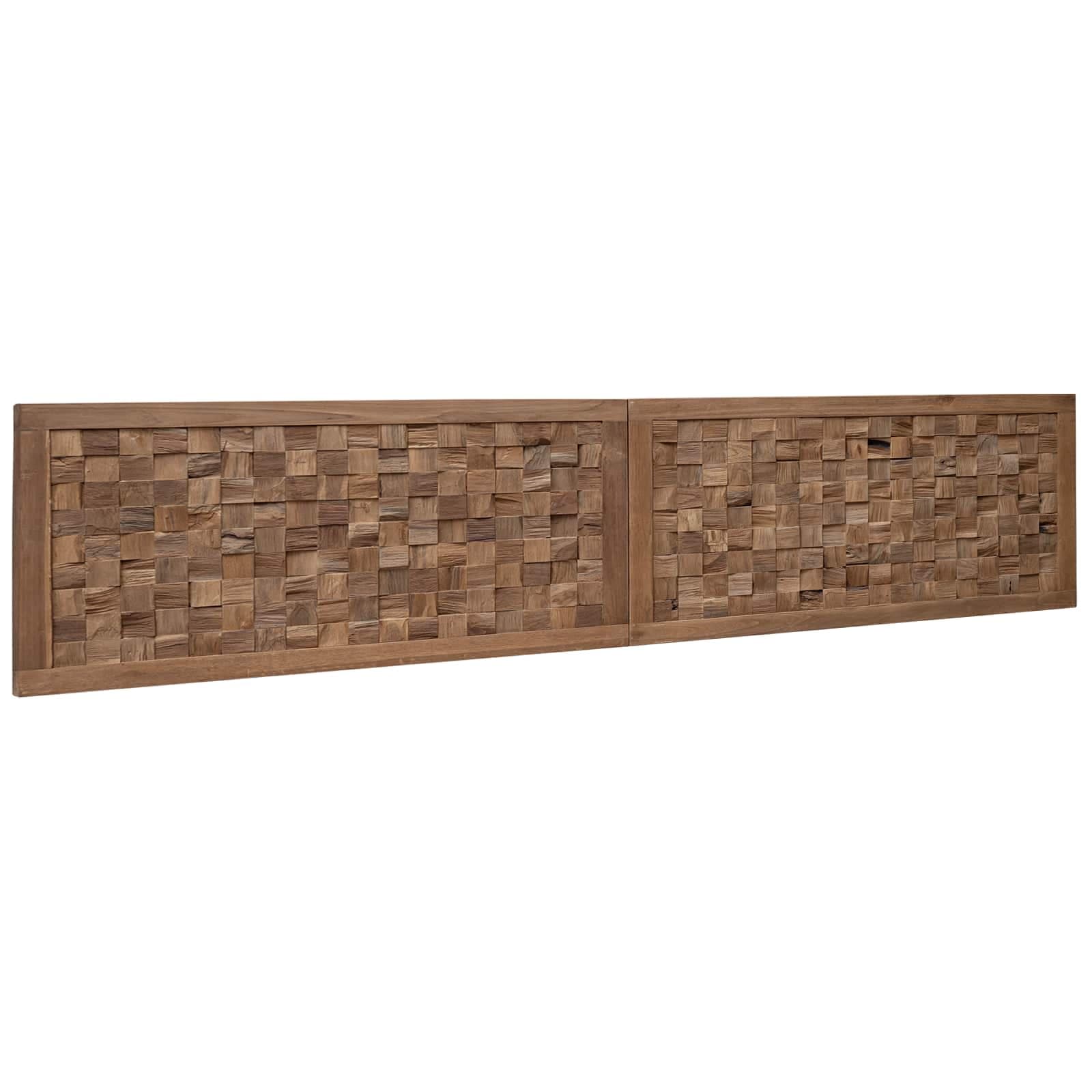 vidaXL Cabeceira Natural 200 cm Madeira de Teca Sólida