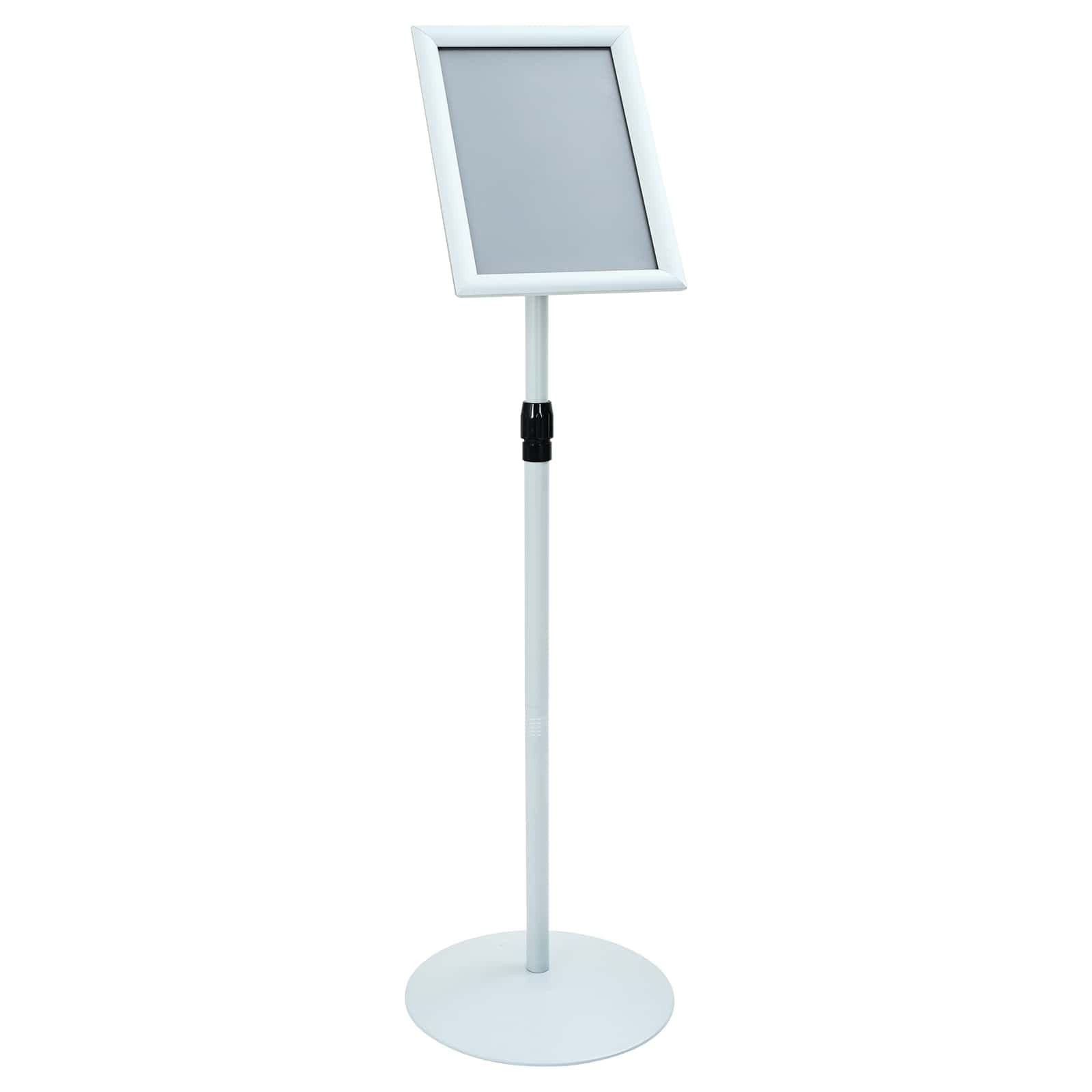 vidaXL Suporte de Pôster Pedestal Prateado 33 x 33 x 123 cm PVC e Aço