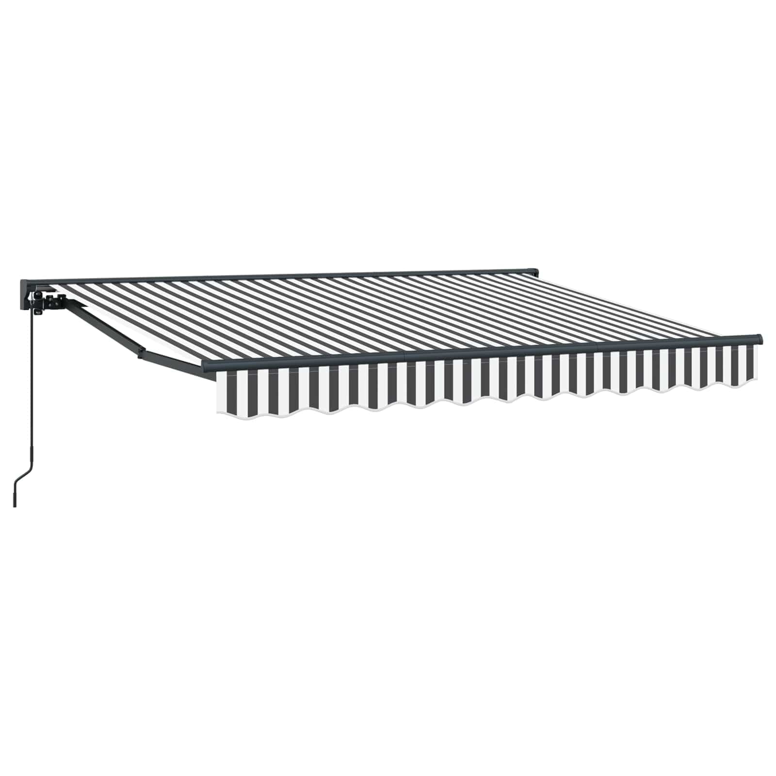 vidaXL Toldo Retrátil Manual Antracite e Branco 2,5 X 2 M - 4281446258