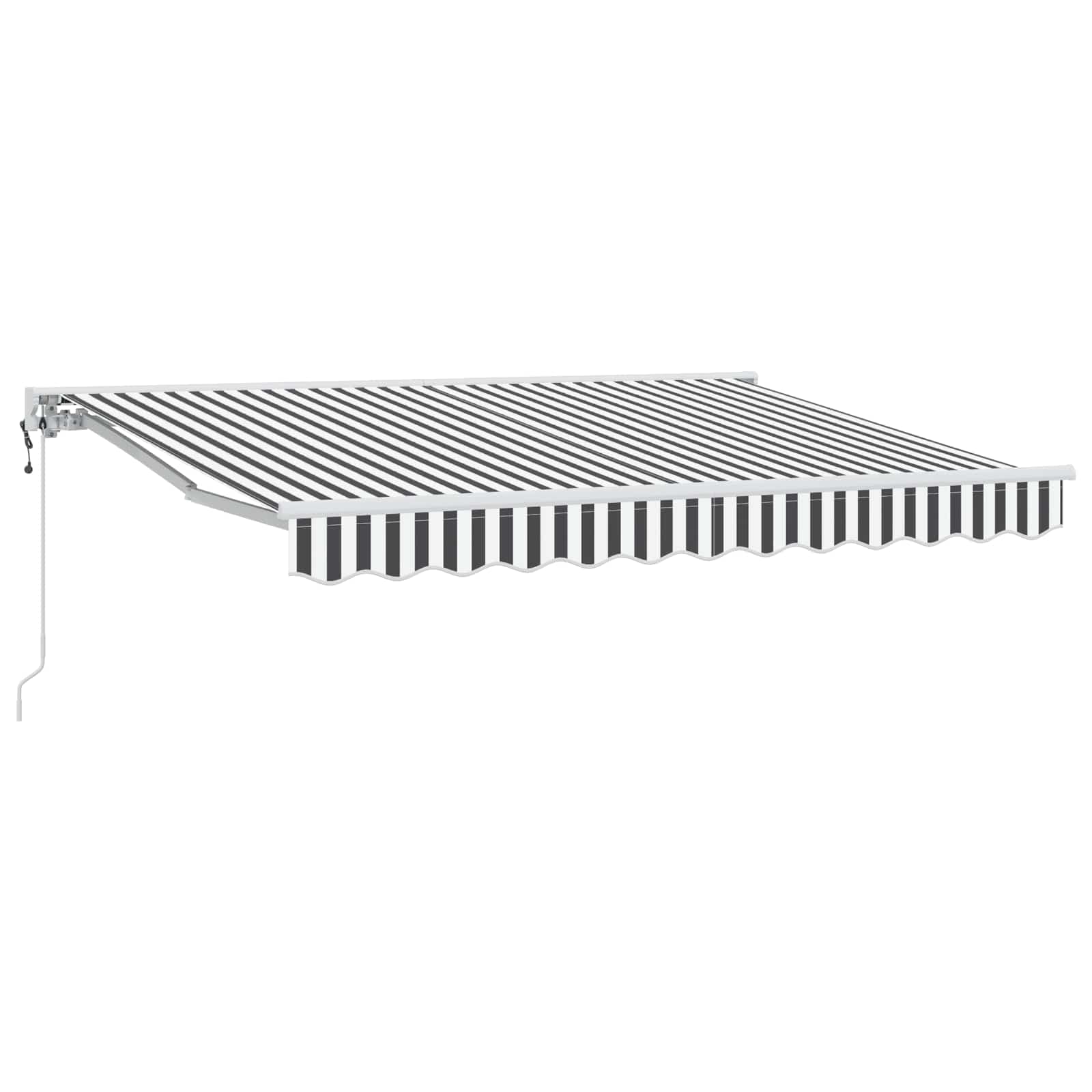 vidaXL Toldo Retrátil Elétrico Antracite e Branco 3 x 2,5 m
