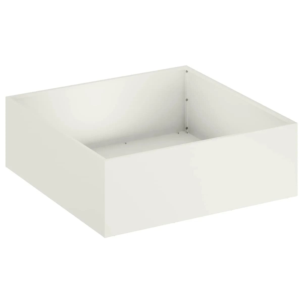 vidaXL Vaso de Jardim Branco 40 x 40 x 20 cm Aço laminado a frio
