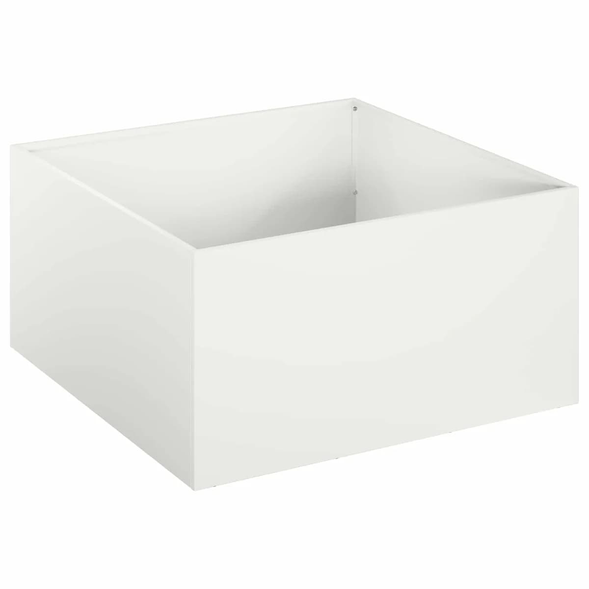 vidaXL Vaso de Jardim Branco 40 x 40 x 30 cm Aço laminado a frio