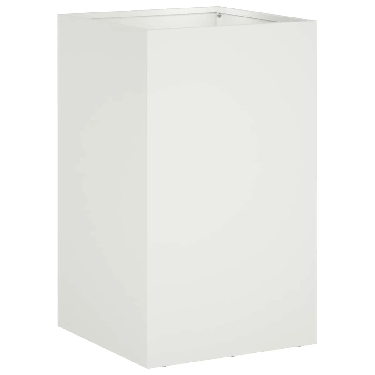 vidaXL Vaso de Jardim Branco 30 x 30 x 50 cm Aço laminado a frio