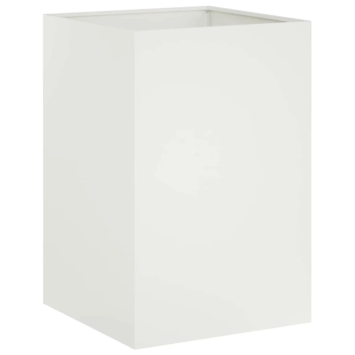 vidaXL Vaso de Jardim Branco 40 x 40 x 75 cm Aço laminado a frio