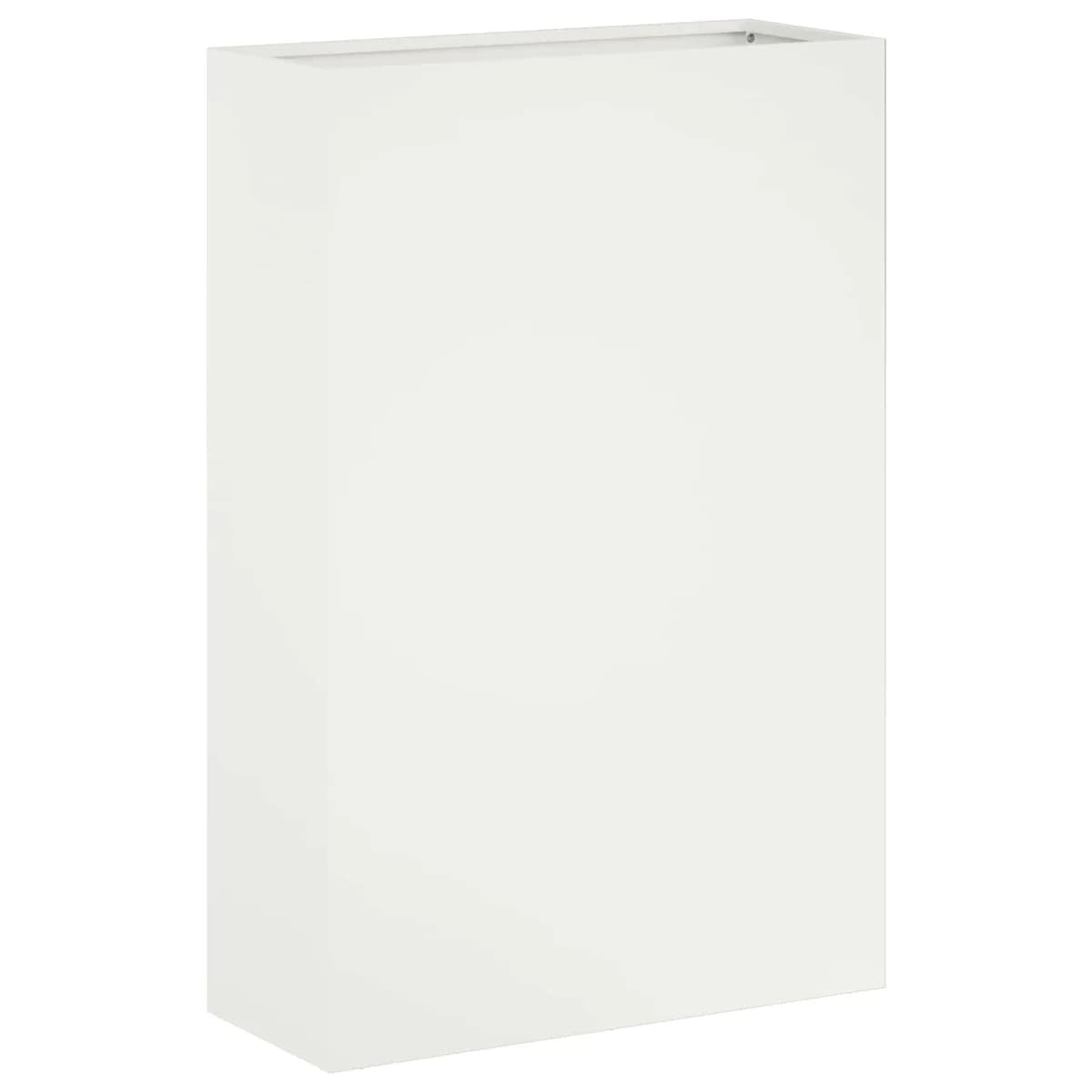 vidaXL Vaso de Jardim Branco 40 x 20 x 75 cm Aço laminado a frio