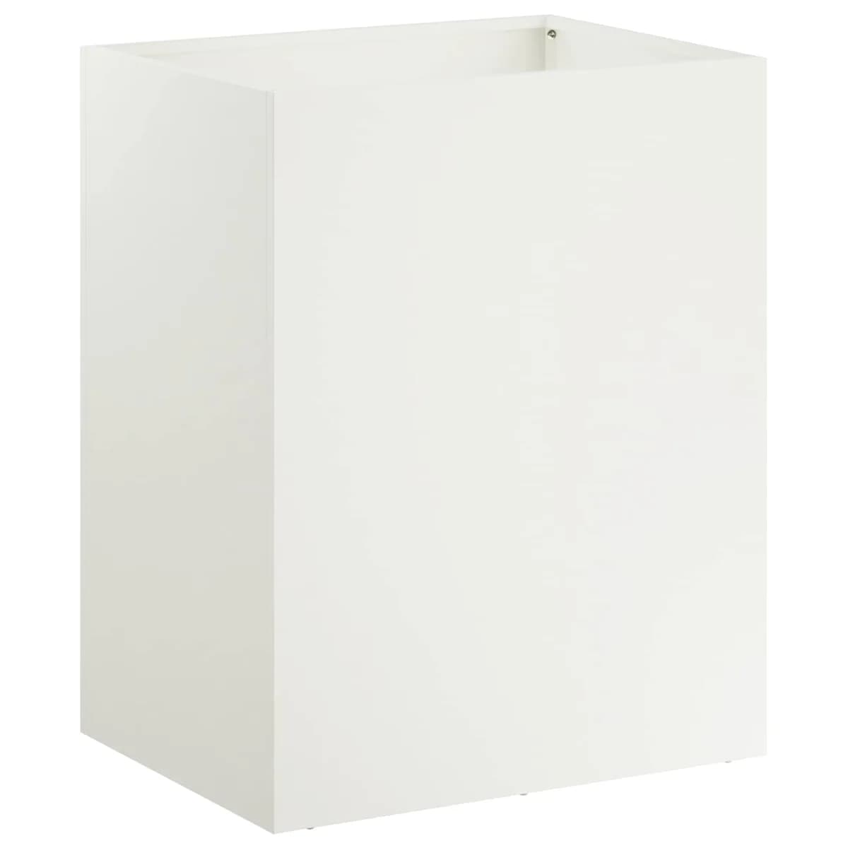vidaXL Vaso de Jardim Branco 40 x 30 x 50 cm Aço laminado a frio