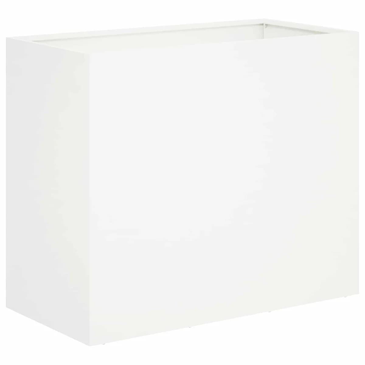 vidaXL Vaso de Jardim Branco 60 x 30 x 50 cm Aço laminado a frio