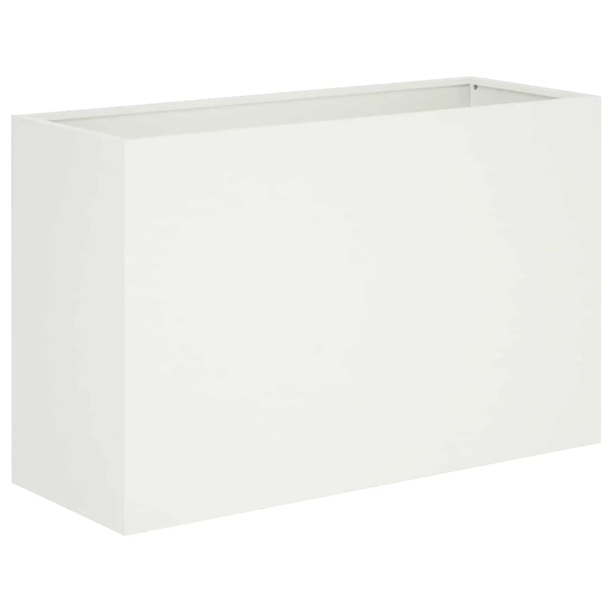 vidaXL Vaso de Jardim Branco 80 x 30 x 40 cm Aço laminado a frio