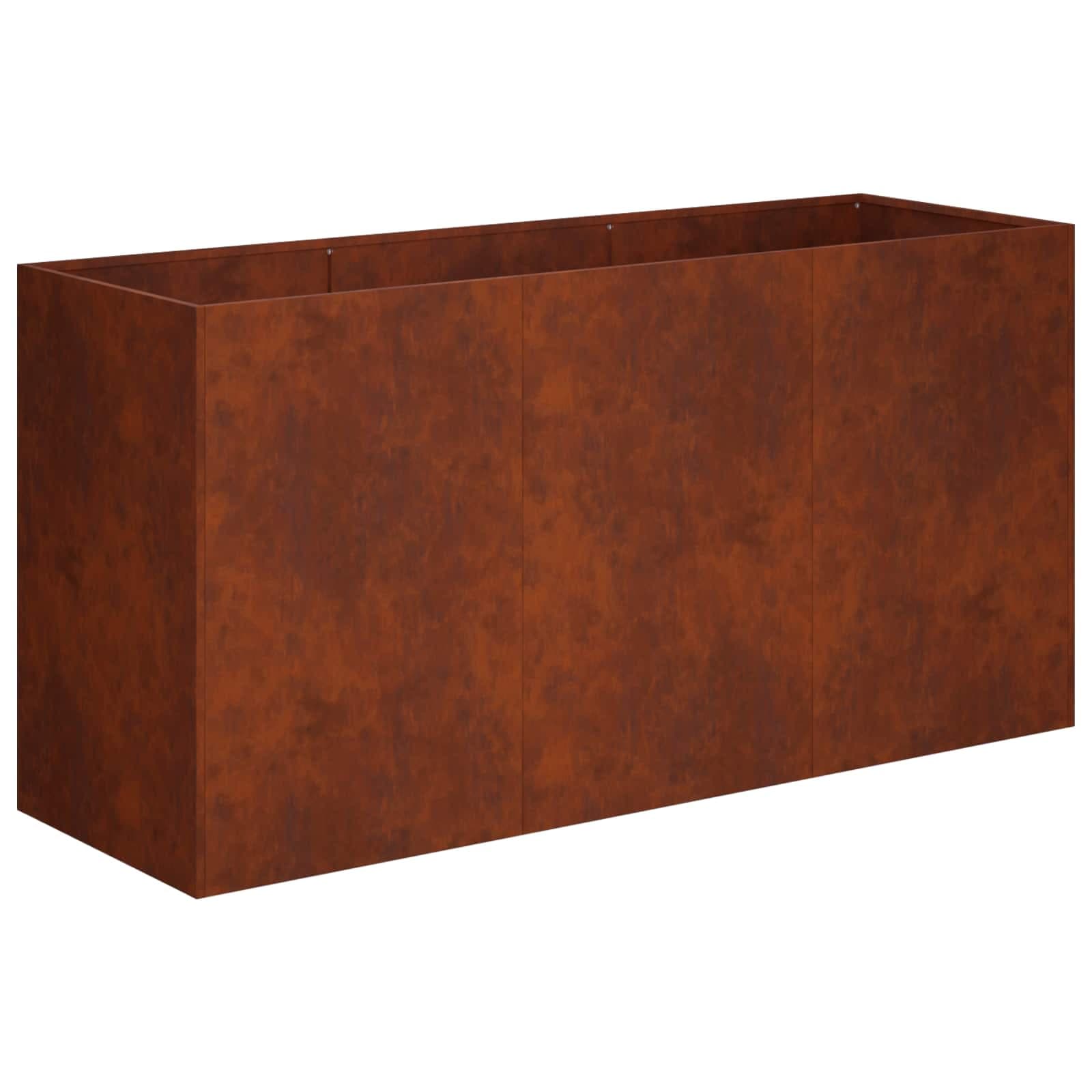 vidaXL Vaso de Jardim Ferro Enferrujado 120 x 40 x 60 cm Aço Corten