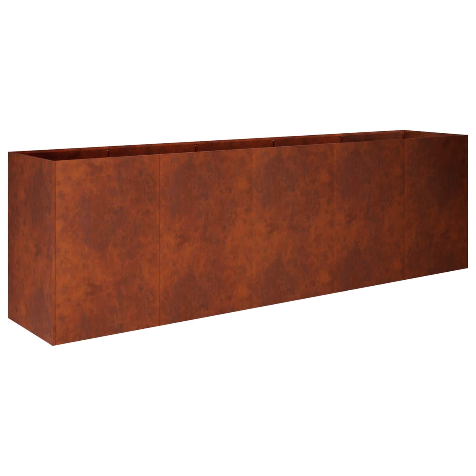 vidaXL Vaso de Jardim Ferro Enferrujado 200 x 40 x 60 cm Aço Corten