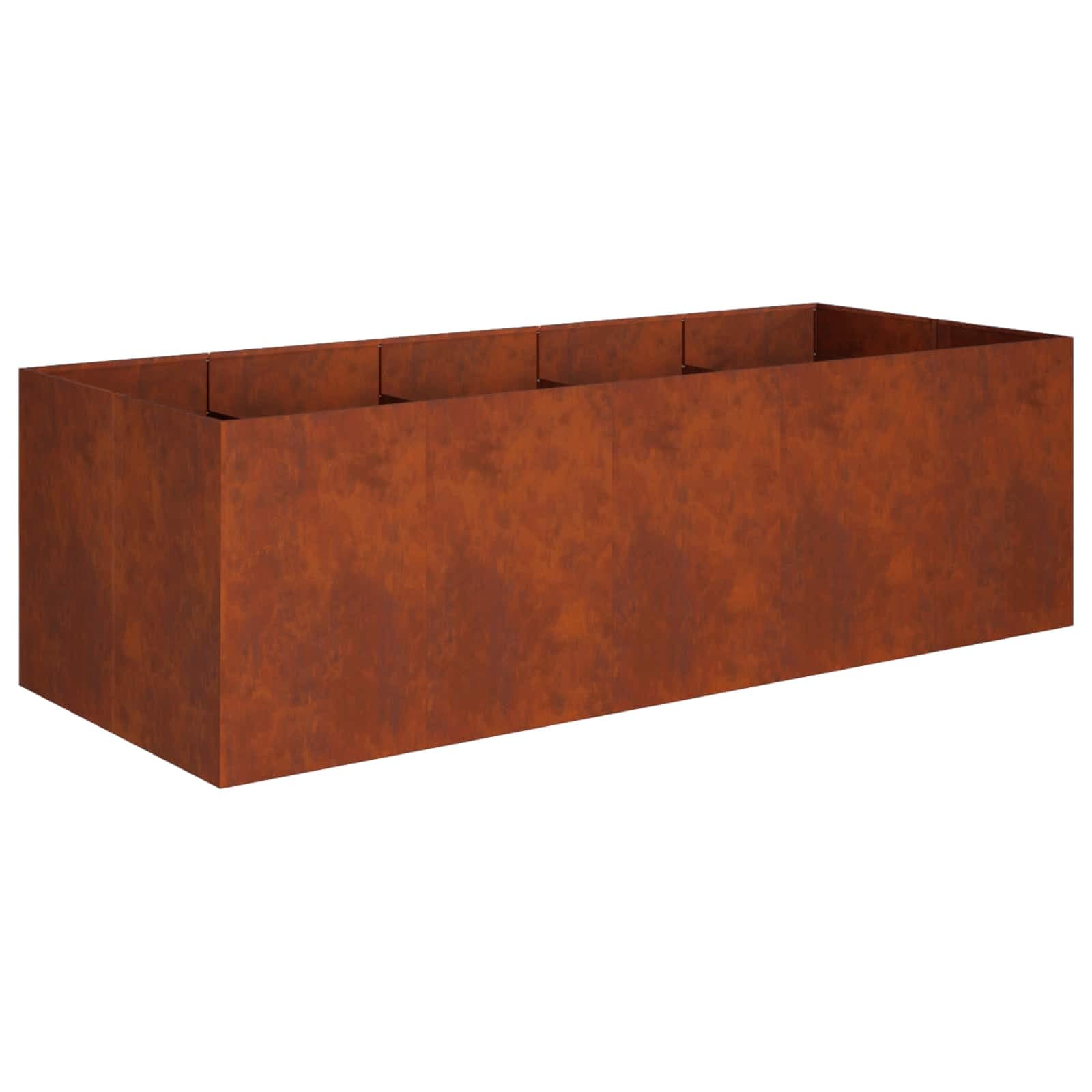 vidaXL Vaso de Jardim Ferro Enferrujado 200 x 80 x 60 cm Aço Corten