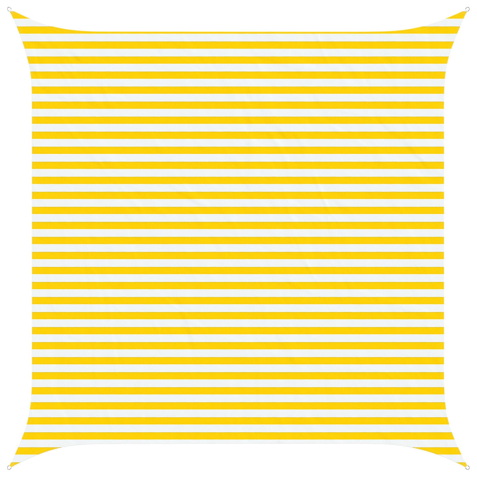vidaXL Vela de sombra solar Amarelo e Branco 4 x 4 m