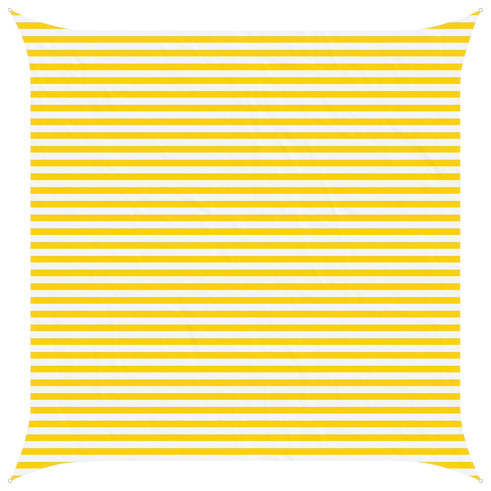 vidaXL Vela de sombra solar Amarelo e Branco 4,5 x 4,5 m