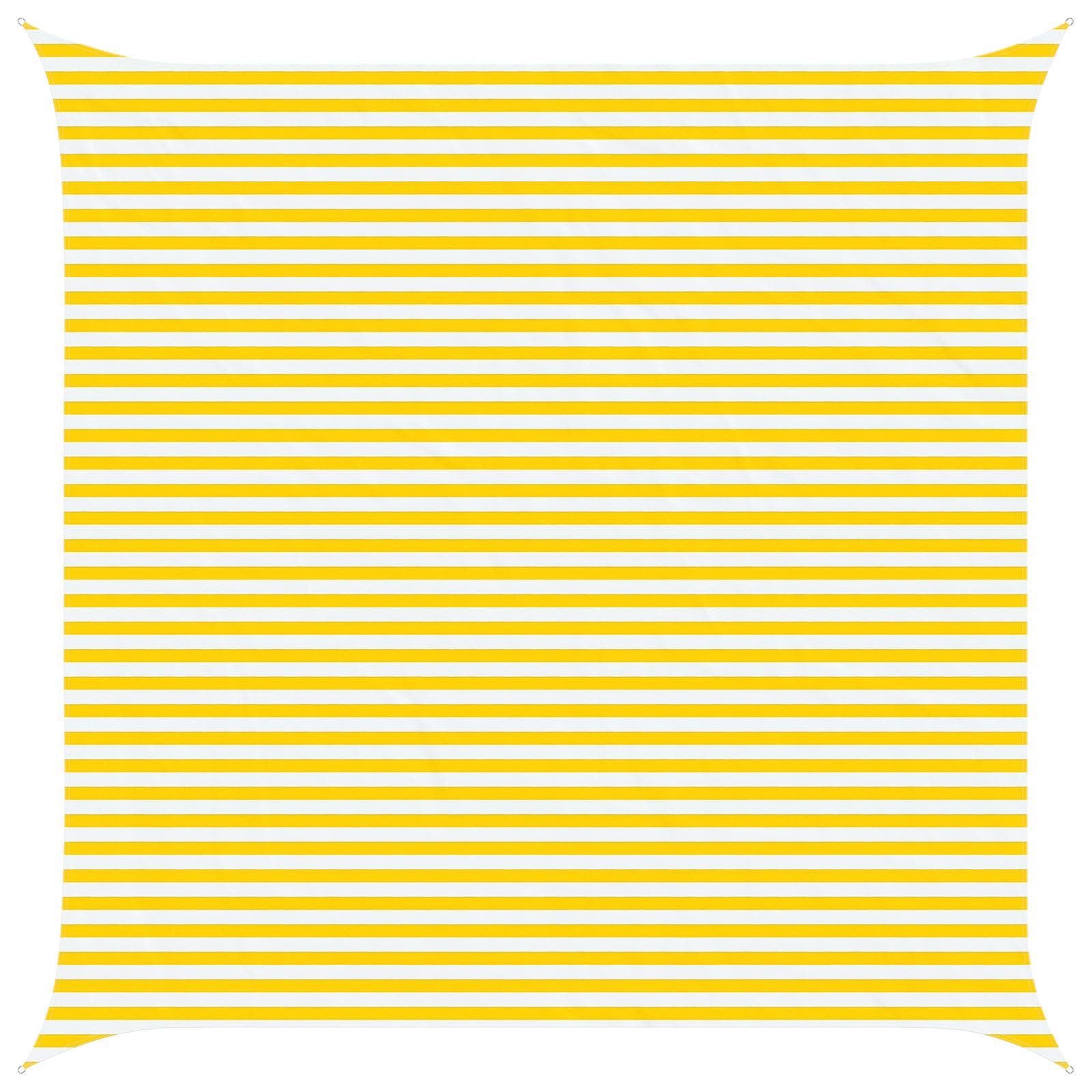 vidaXL Vela de sombra solar Amarelo e Branco 5 x 5 m