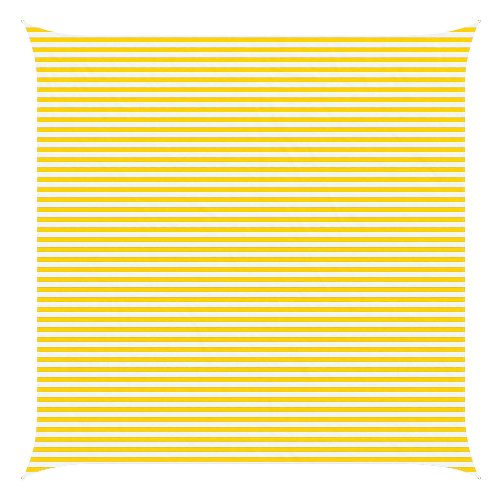 vidaXL Vela de sombra solar Amarelo e Branco 6 x 6 m