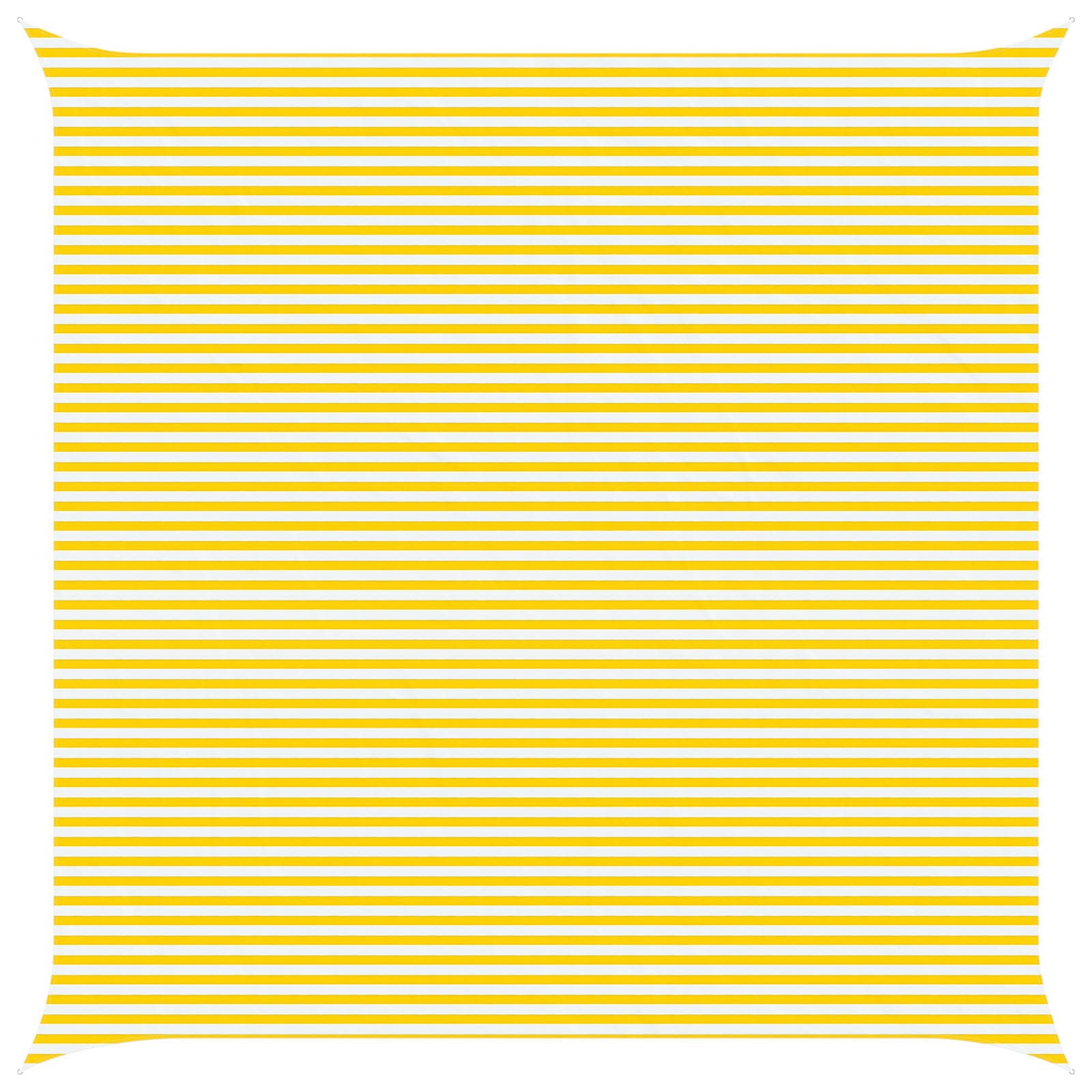 vidaXL Vela de sombra solar Amarelo e Branco 7 x 7 m