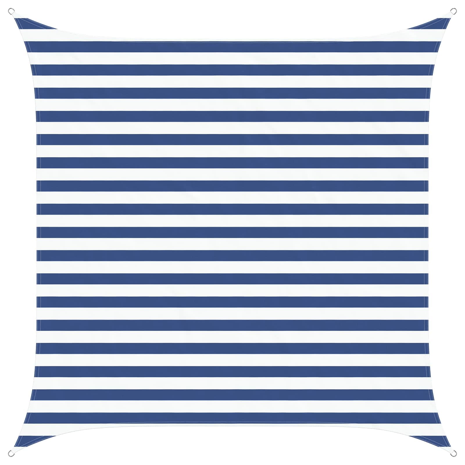 vidaXL Vela de sombra solar Azul e Branco 2,5 x 2,5 m