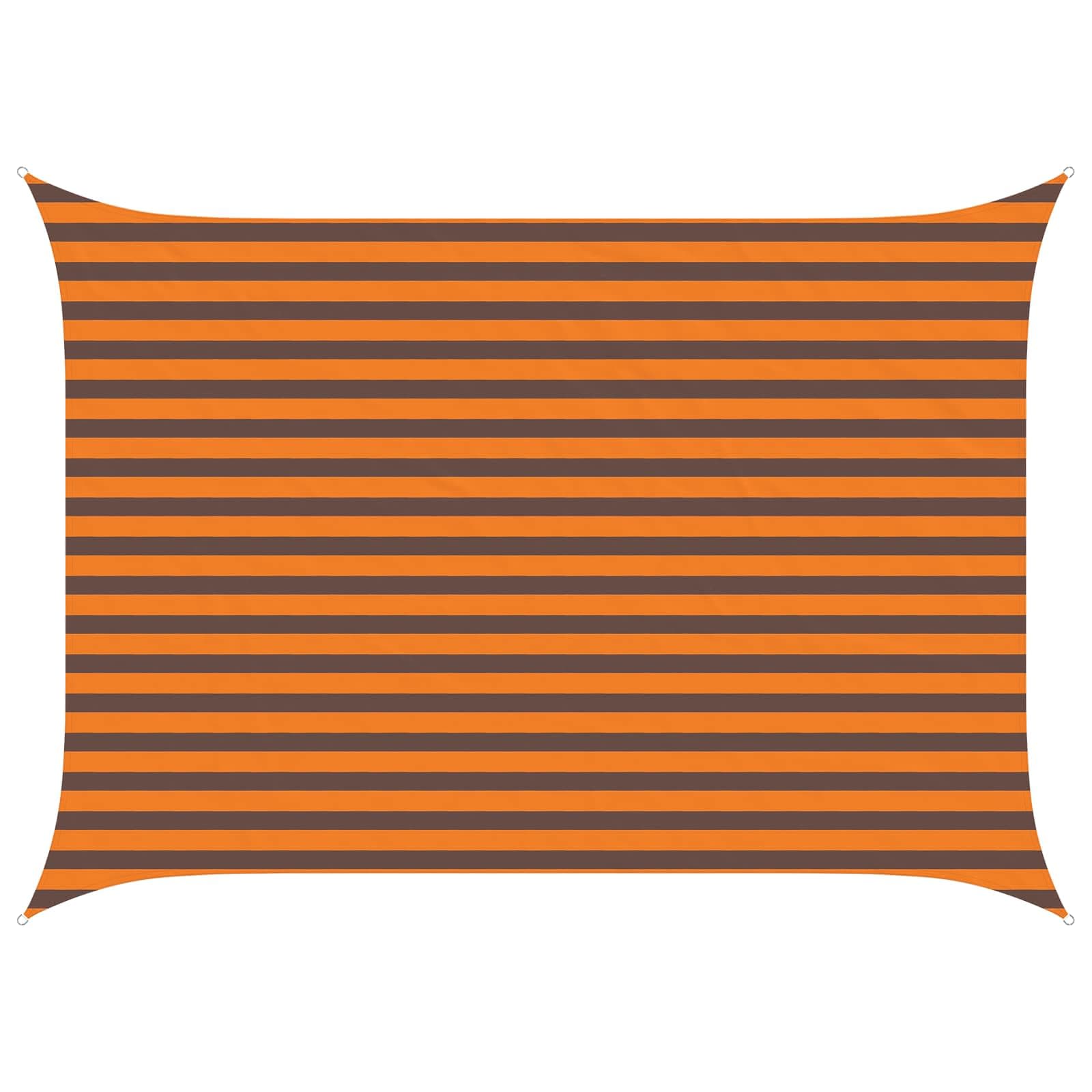 vidaXL Vela de sombra solar Laranja e Marrom 3,5 x 2,5 m