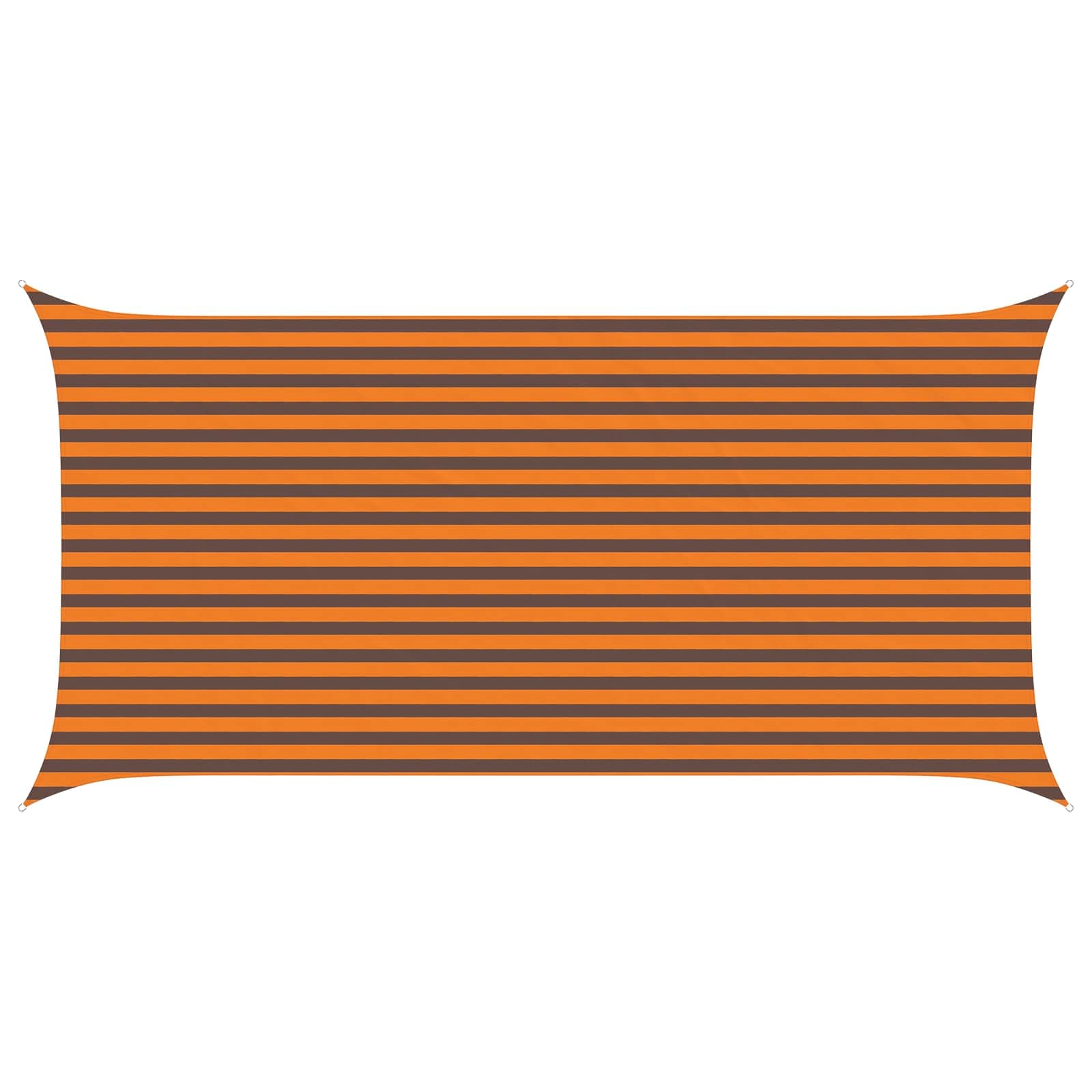 vidaXL Vela de sombra solar Laranja e Marrom 5 x 2,5 m