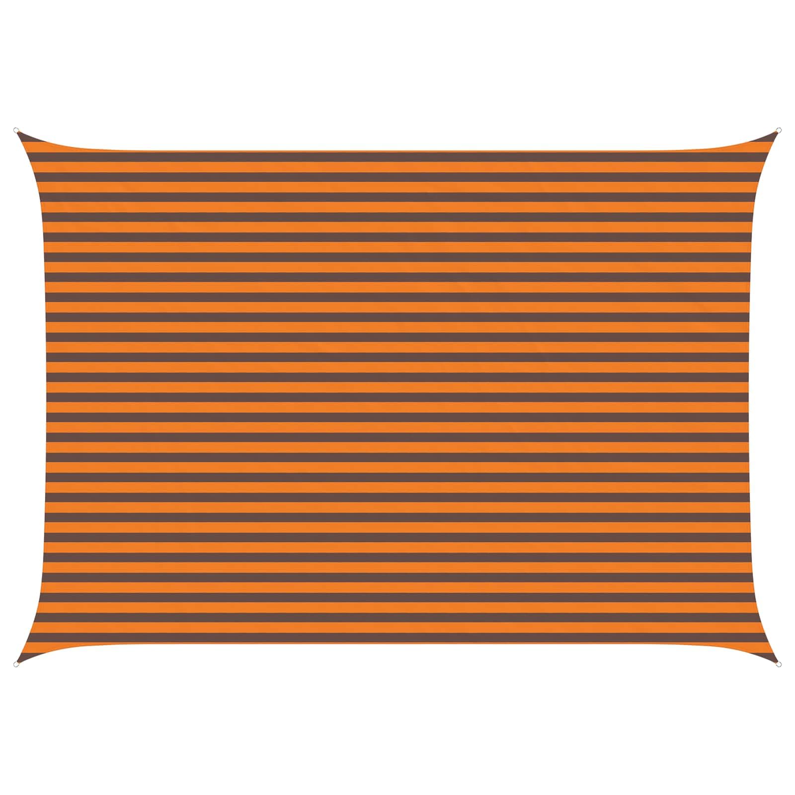 vidaXL Vela de sombra solar Laranja e Marrom 5 × 3,5 m
