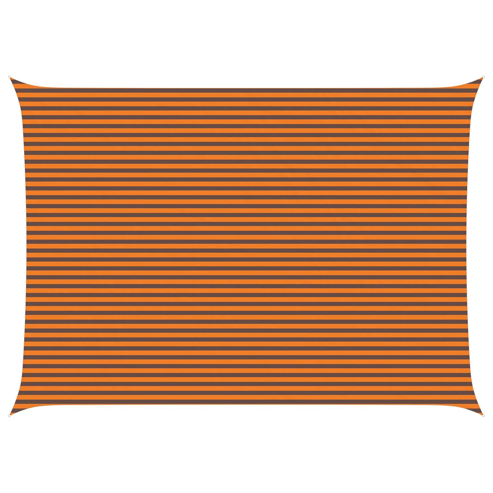 vidaXL Vela de sombra solar Laranja e Marrom 7 x 5 m