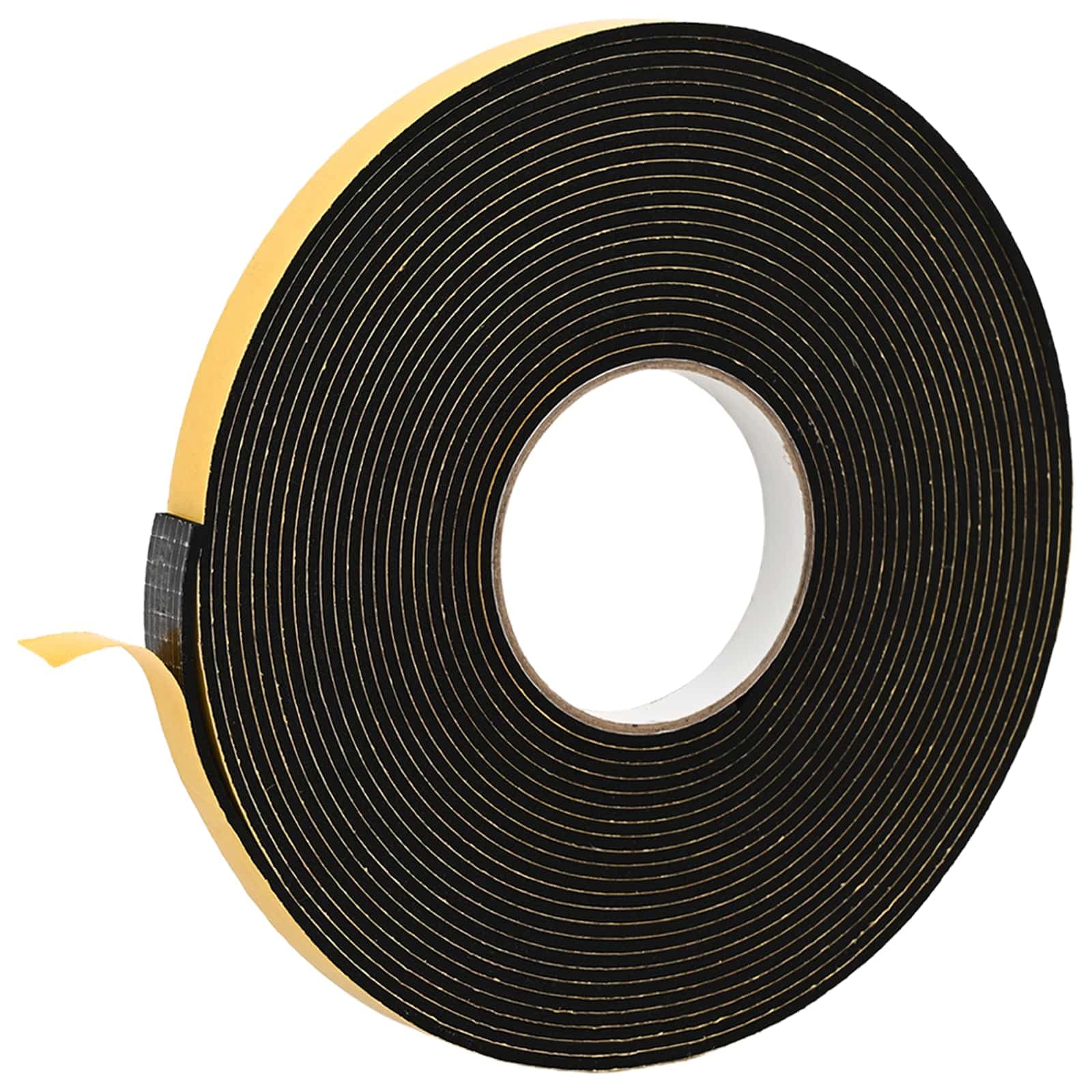 vidaXL Fita de espuma autoadesiva 10 pcs Preto 10mm x 10m Espuma CR