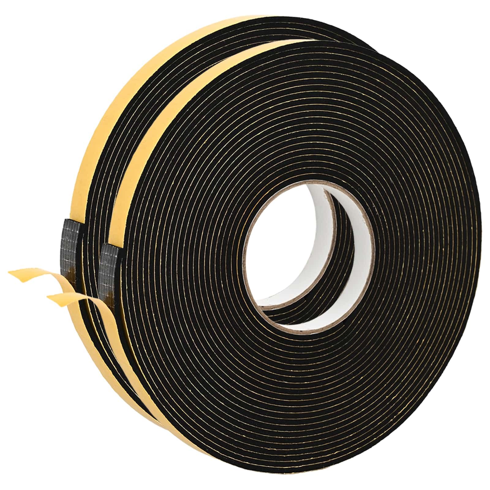 vidaXL Fita de espuma autoadesiva 2 pcs Preto 20mm x 10m Espuma CR