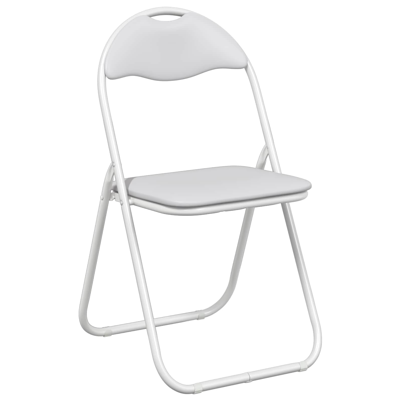 vidaXL Cadeira Dobrável 8 pcs Branco 48 x 43,5 x 81 cm Couro Sintético