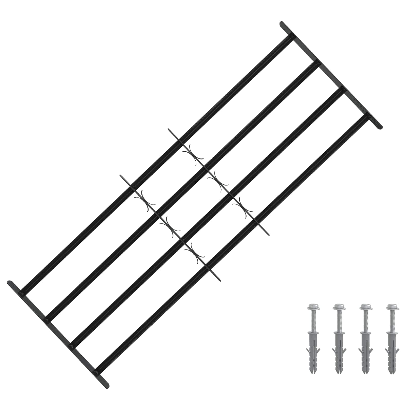 vidaXL Grades de segurança para janelas com 4 travessões 3 pcs