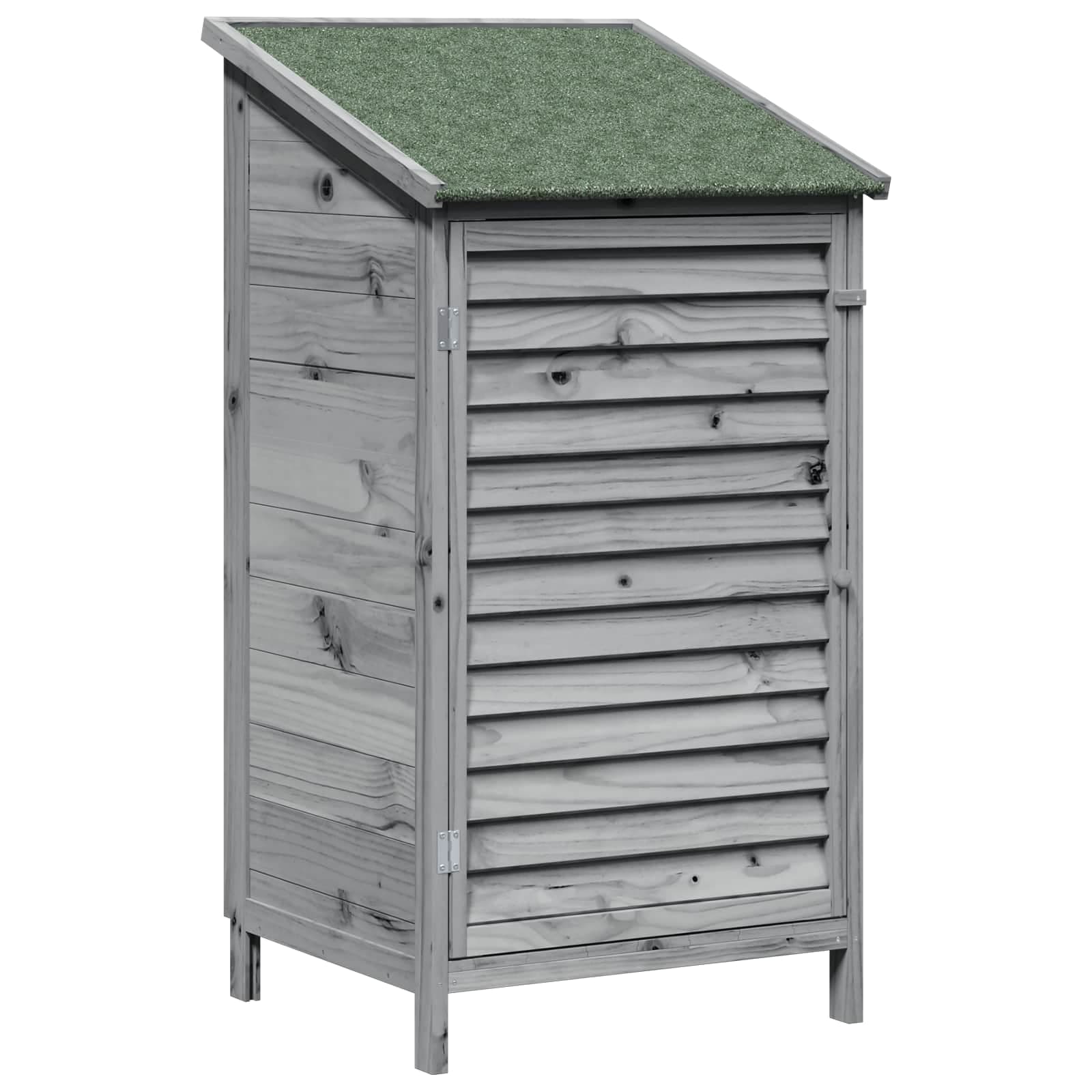 vidaXL Galpão de Jardim com telhado Cinzento 59 x 56 x 113,5 cm